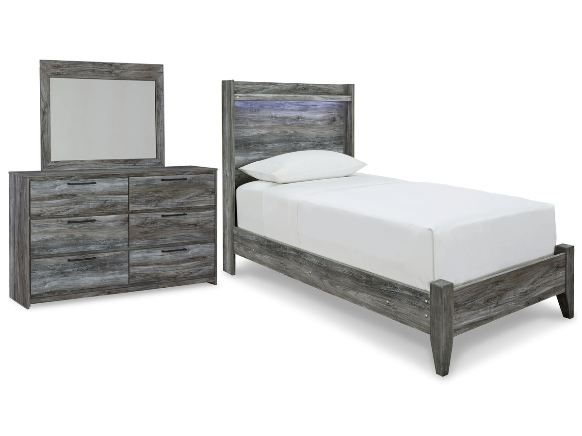 Furniture City Laplace - Ashley Furniture - Baystorm Twin Panel Bed, Dresser and Mirror - Twin Panel Bed, Dresser and Mirror - B221B68