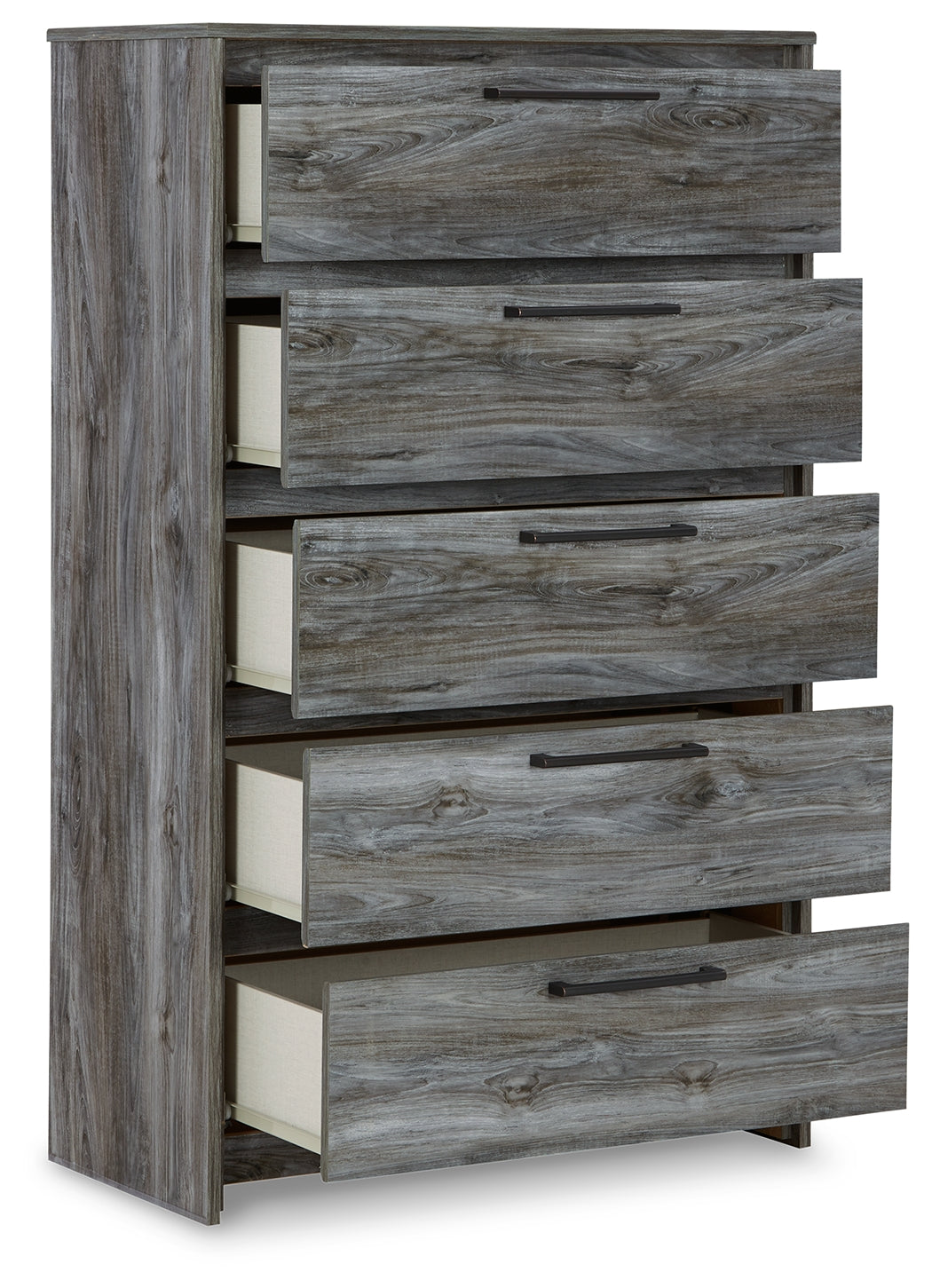 Furniture City Laplace - Ashley Furniture - Baystorm Bedroom - Five Drawer Chest / Gray - B221-46