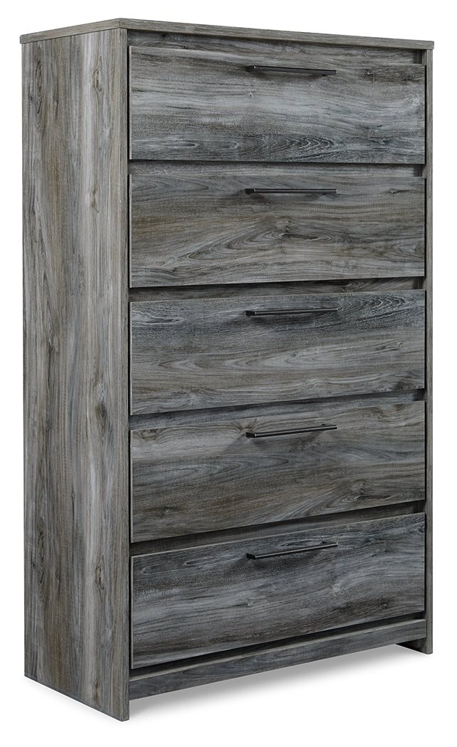 Furniture City Laplace - Ashley Furniture - Baystorm Bedroom - Five Drawer Chest / Gray - B221-46