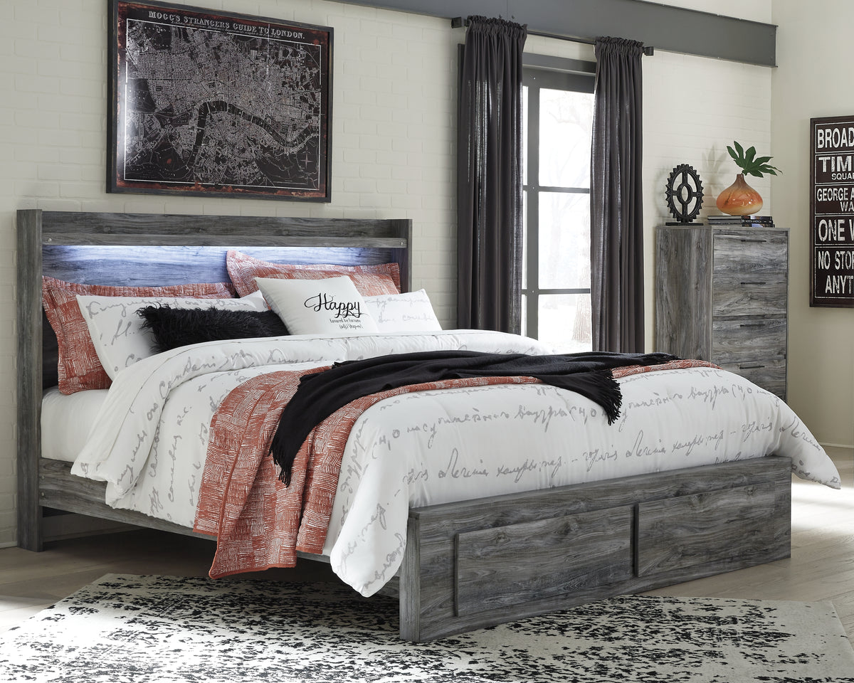 Furniture City Laplace - Ashley Furniture - Baystorm King Panel Storage Bed with Chest - King Panel Storage Bed with Chest - B221B37