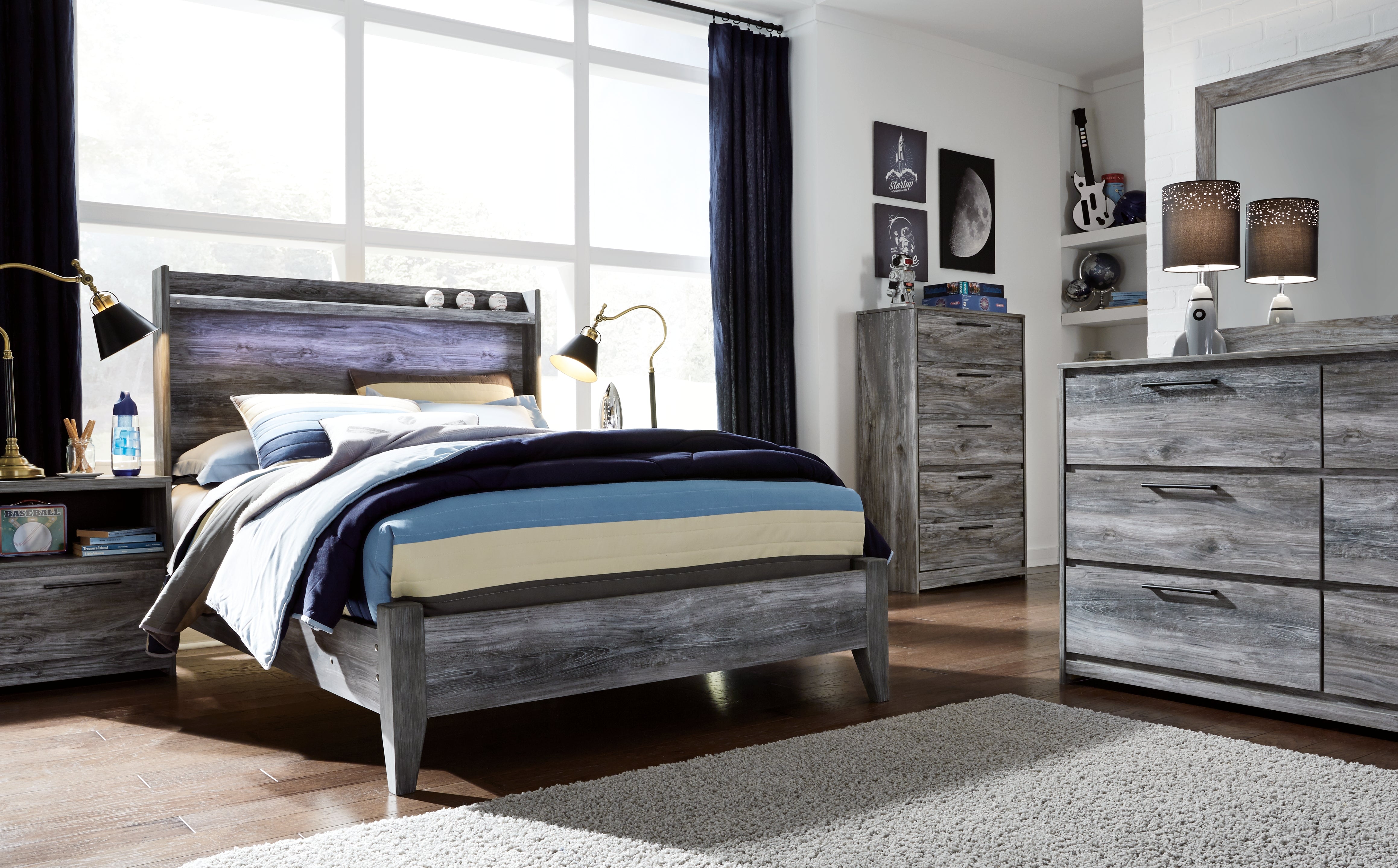 Furniture City Laplace - Ashley Furniture - Baystorm Bedroom - Full Panel Bed / Gray - B221B21
