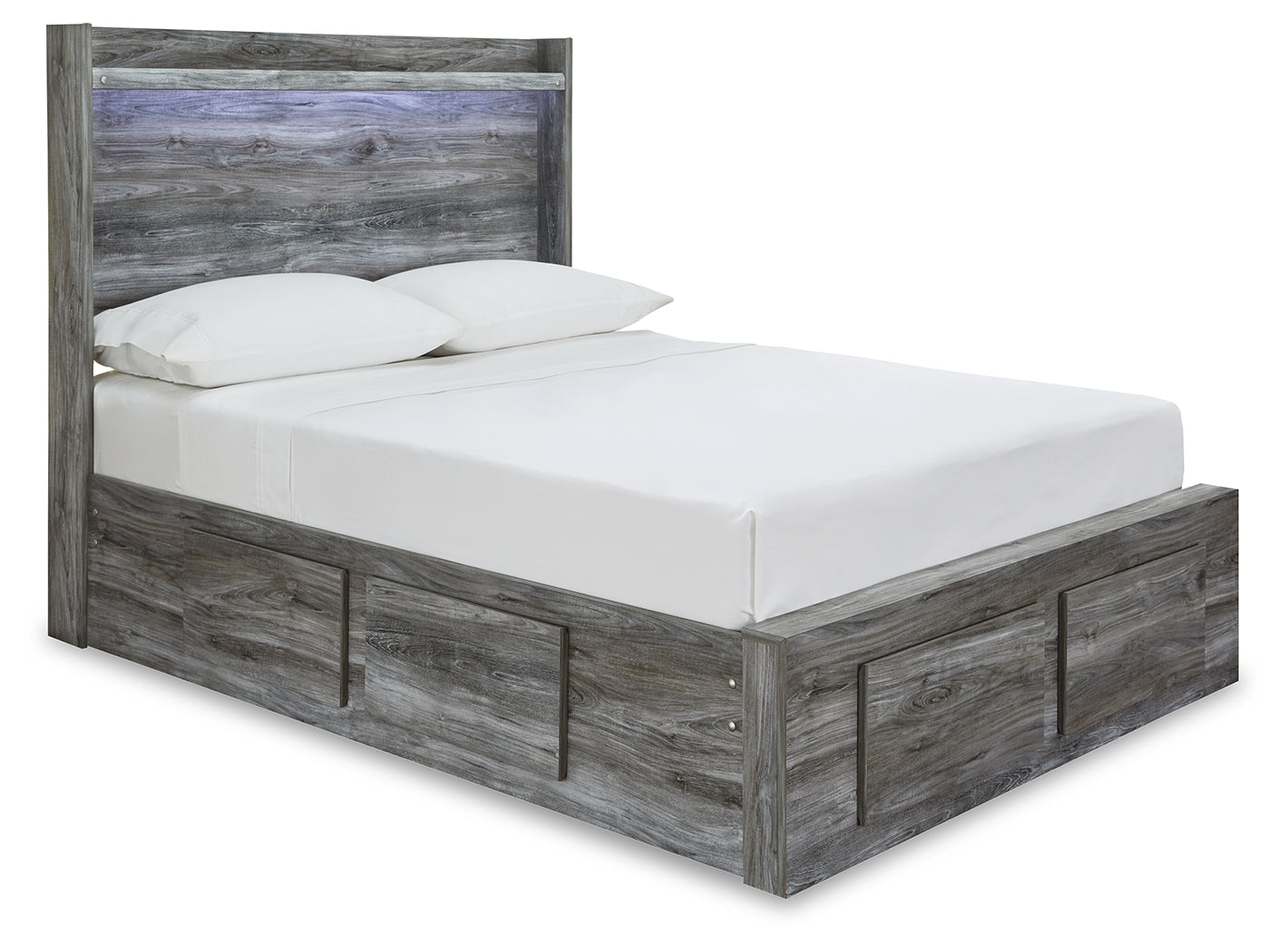 Furniture City Laplace - Ashley Furniture - Baystorm Bedroom - Full Panel Bed with 4 Storage Drawers / Gray - B221B25