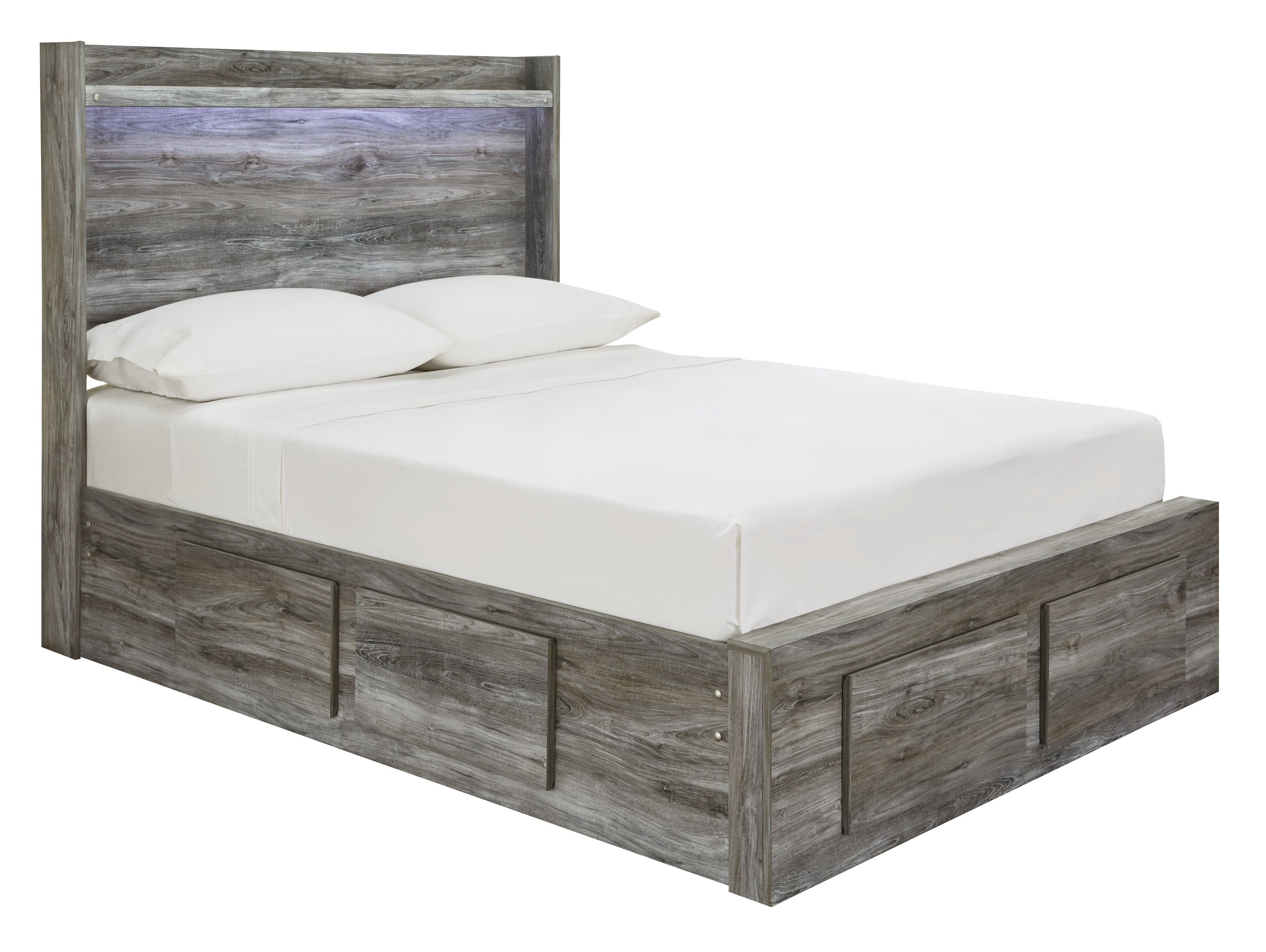 Furniture City Laplace - Ashley Furniture - Baystorm Bedroom - Full Panel Bed with 6 Storage Drawers / Gray - B221B27