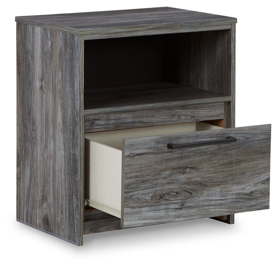Furniture City Laplace - Ashley Furniture - Baystorm Bedroom - One Drawer Night Stand / Gray - B221-91