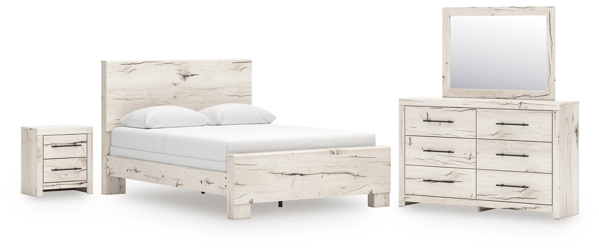 Furniture City Laplace - Ashley Furniture - Lawroy Queen Panel Bed, Dresser, Mirror and Nightstand - Queen Panel Bed, Dresser, Mirror and Nightstand - B2310B40