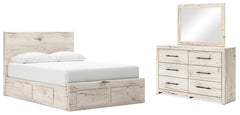 Furniture City Laplace - Ashley Furniture - Lawroy Queen Panel Storage Bed, Dresser and Mirror - Queen Panel Storage Bed, Dresser and Mirror - B2310B30