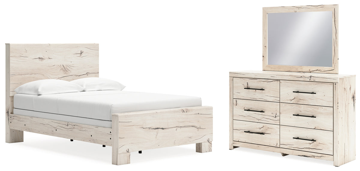 Furniture City Laplace - Ashley Furniture - Lawroy Full Panel Bed, Dresser and Mirror - Full Panel Bed, Dresser and Mirror - B2310B18
