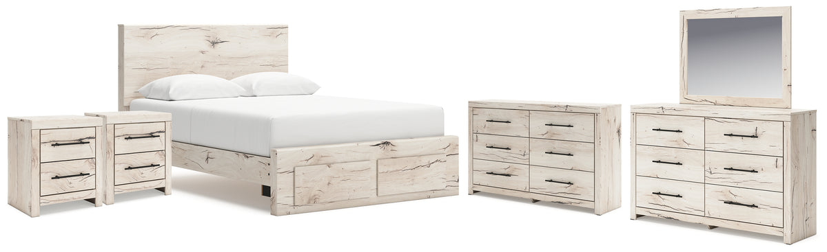 Furniture City Laplace - Ashley Furniture - Lawroy Queen Storage Bed, 2 Dressers, Mirror and 2 Nightstands - Queen Storage Bed, 2 Dressers, Mirror and 2 Nightstands - B2310B49