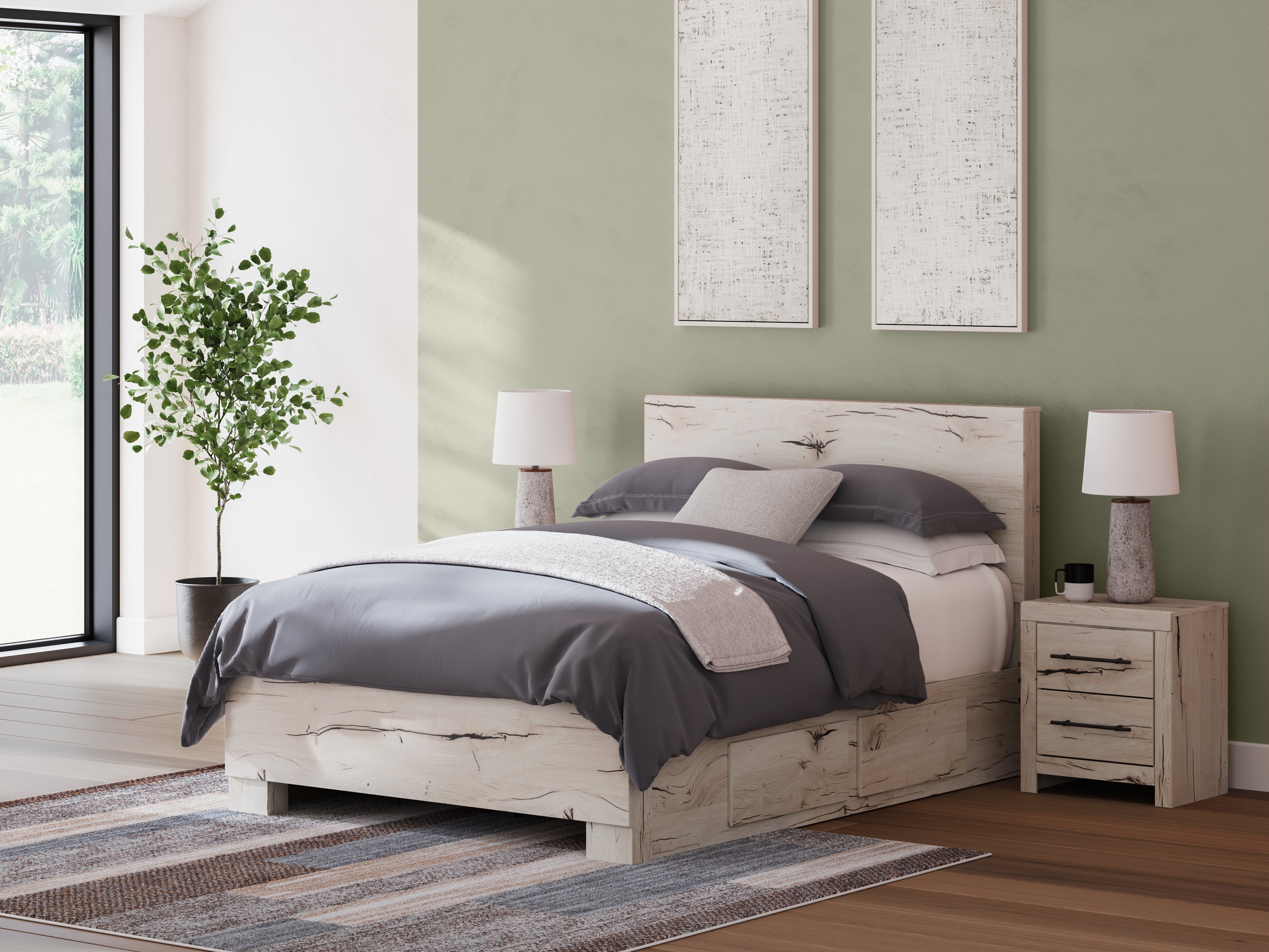 Furniture City Laplace - Ashley Furniture - Lawroy Bedroom - Full Panel Bed with Storage - B2310B43