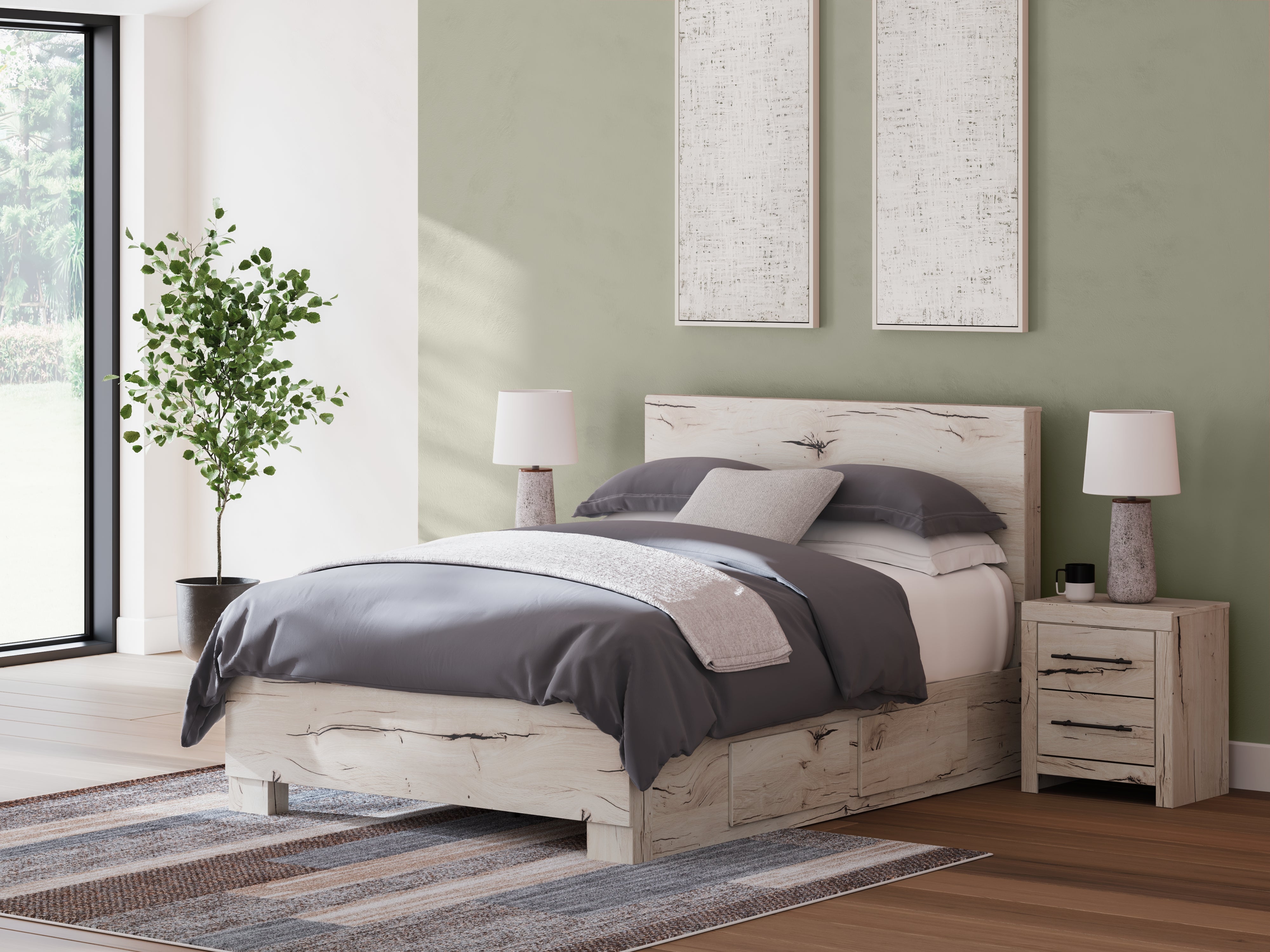 Furniture City Laplace - Ashley Furniture - Lawroy Bedroom - Queen Panel Bed with Storage - B2310B6