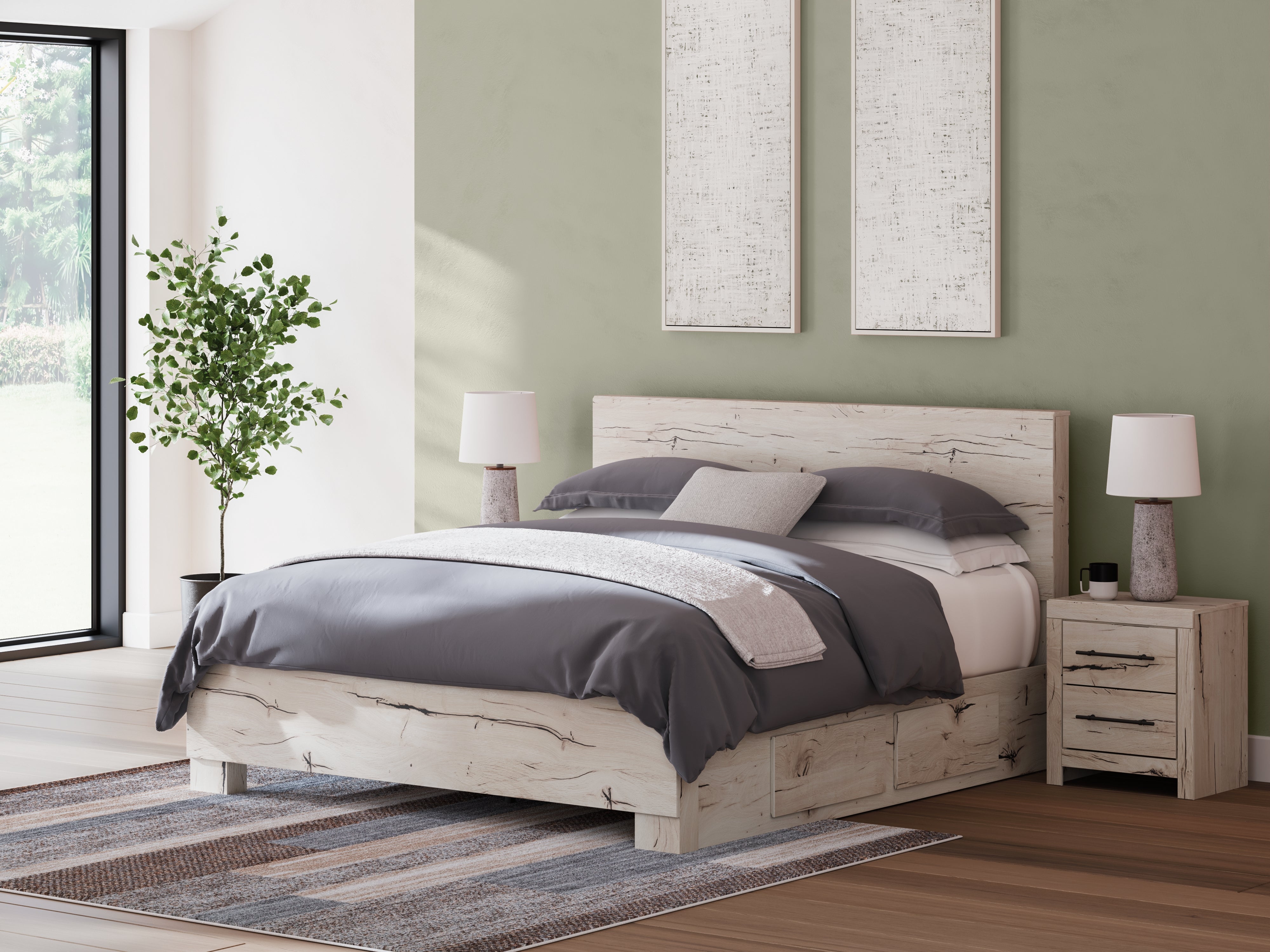 Furniture City Laplace - Ashley Furniture - Lawroy Bedroom - King Panel Bed with Storage - B2310B12
