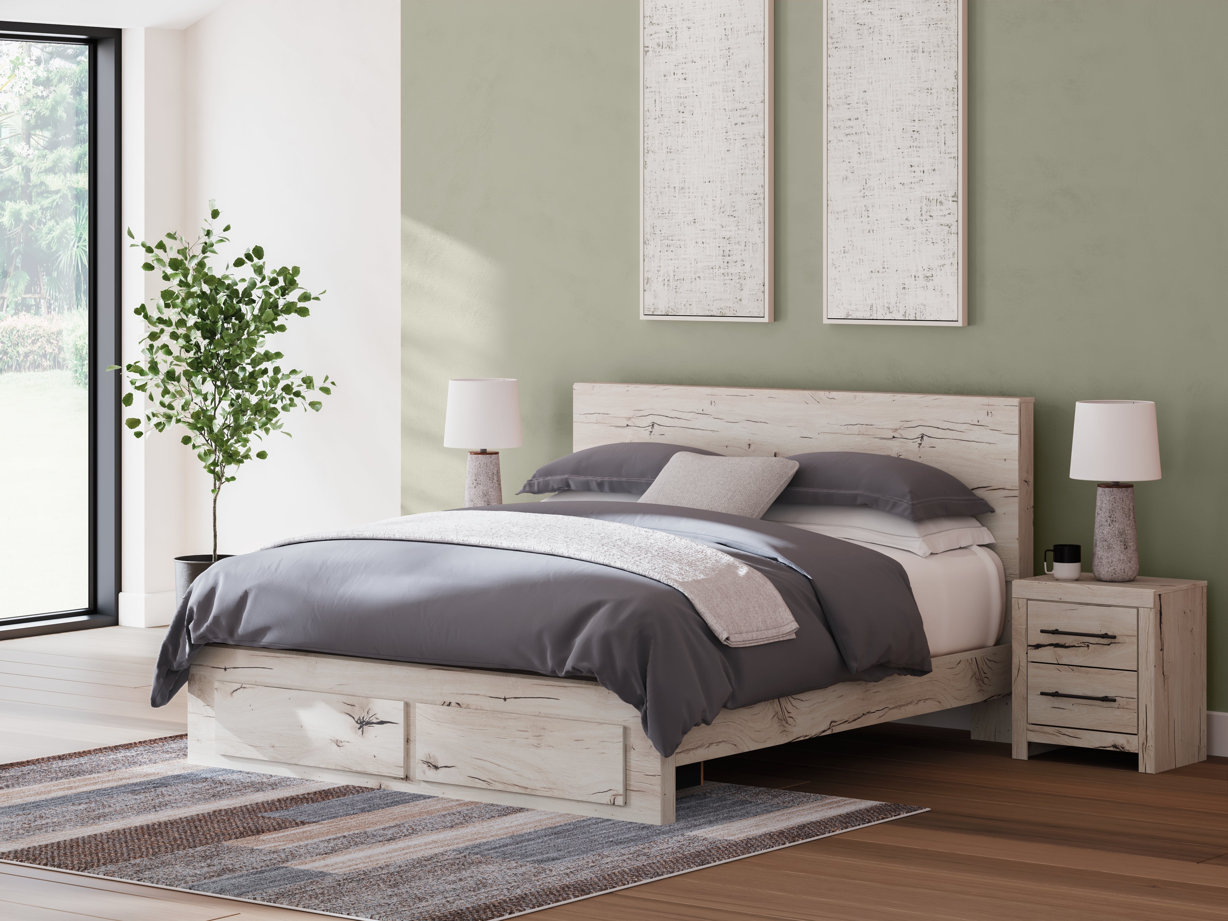 Furniture City Laplace - Ashley Furniture - Lawroy Bedroom - King Panel Storage Bed - B2310B11