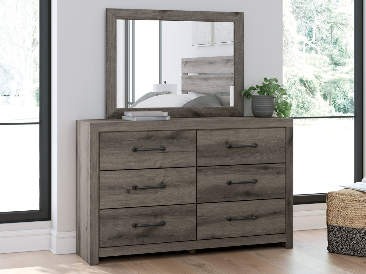 Furniture City Laplace - Ashley Furniture - Graystorm Dresser and Mirror - Dresser and Mirror - PCB2405B1