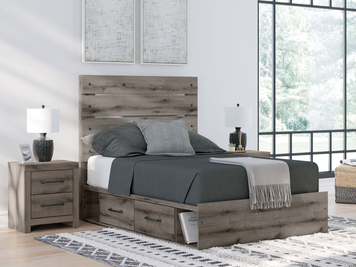Furniture City Laplace - Ashley Furniture - Graystorm Bedroom - Full Panel Bed with Storage - PCB2405B17