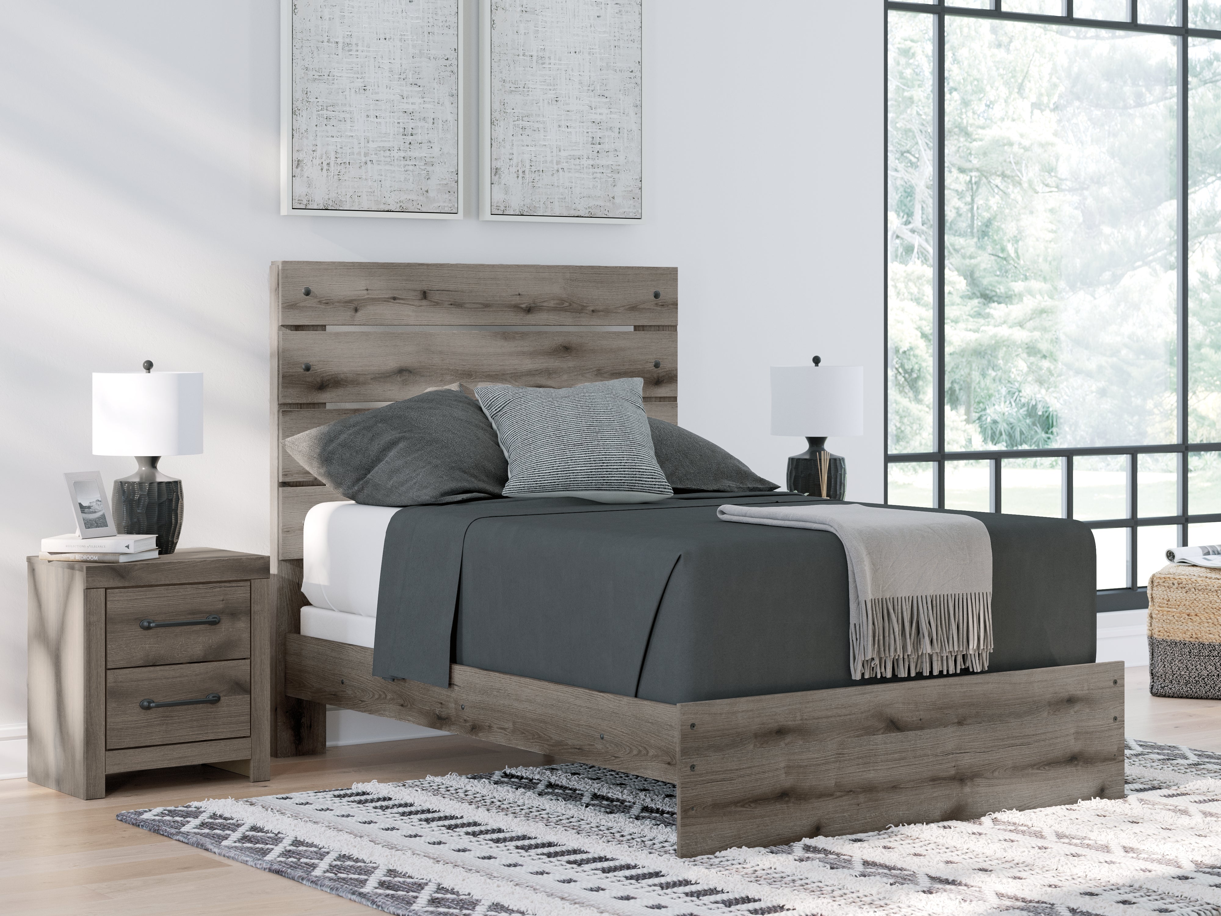 Furniture City Laplace - Ashley Furniture - Graystorm Bedroom - Full Panel Bed - PCB2405B13