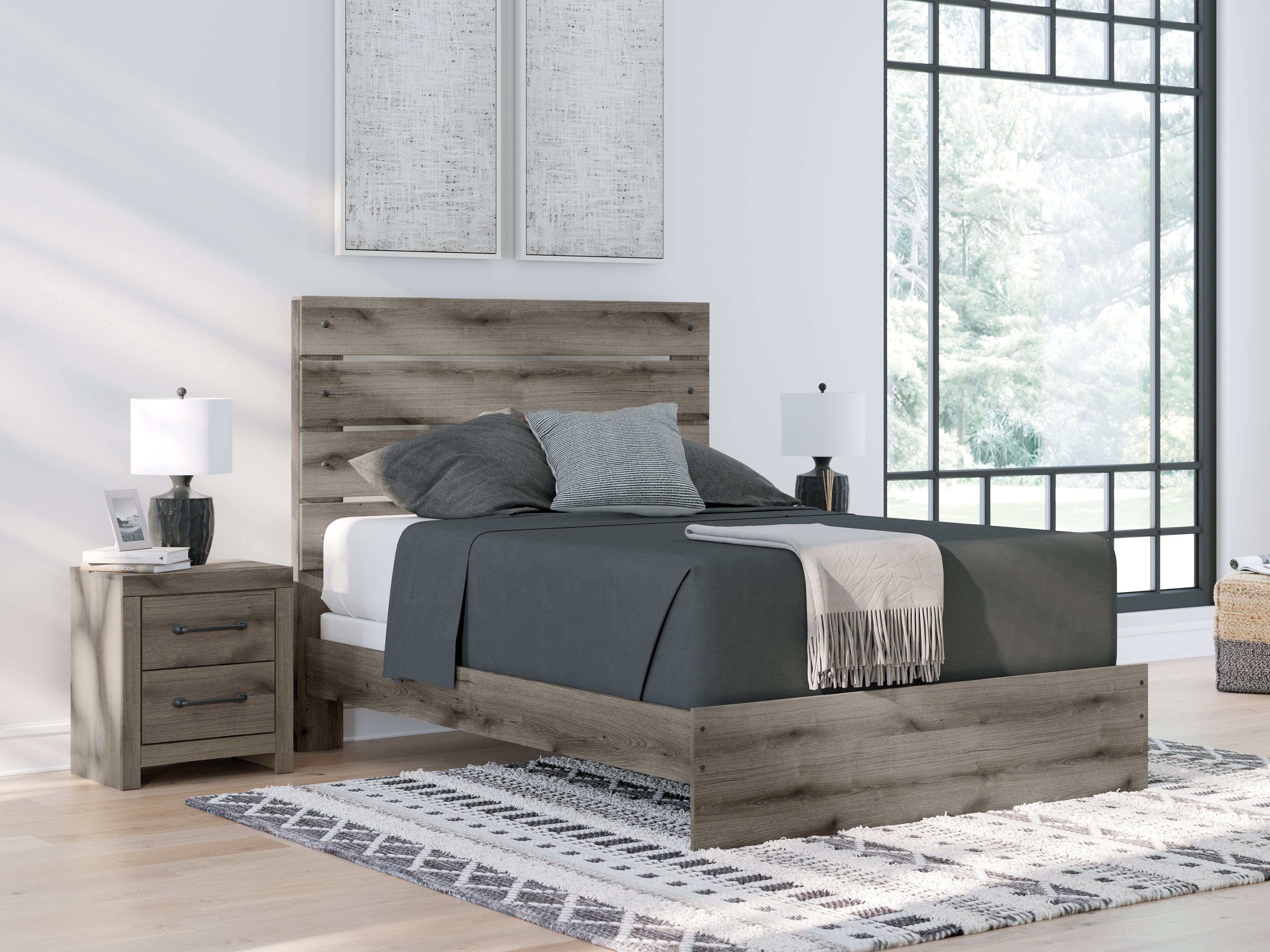 Furniture City Laplace - Ashley Furniture - Graystorm Bedroom - Queen Panel Bed - PCB2405B2