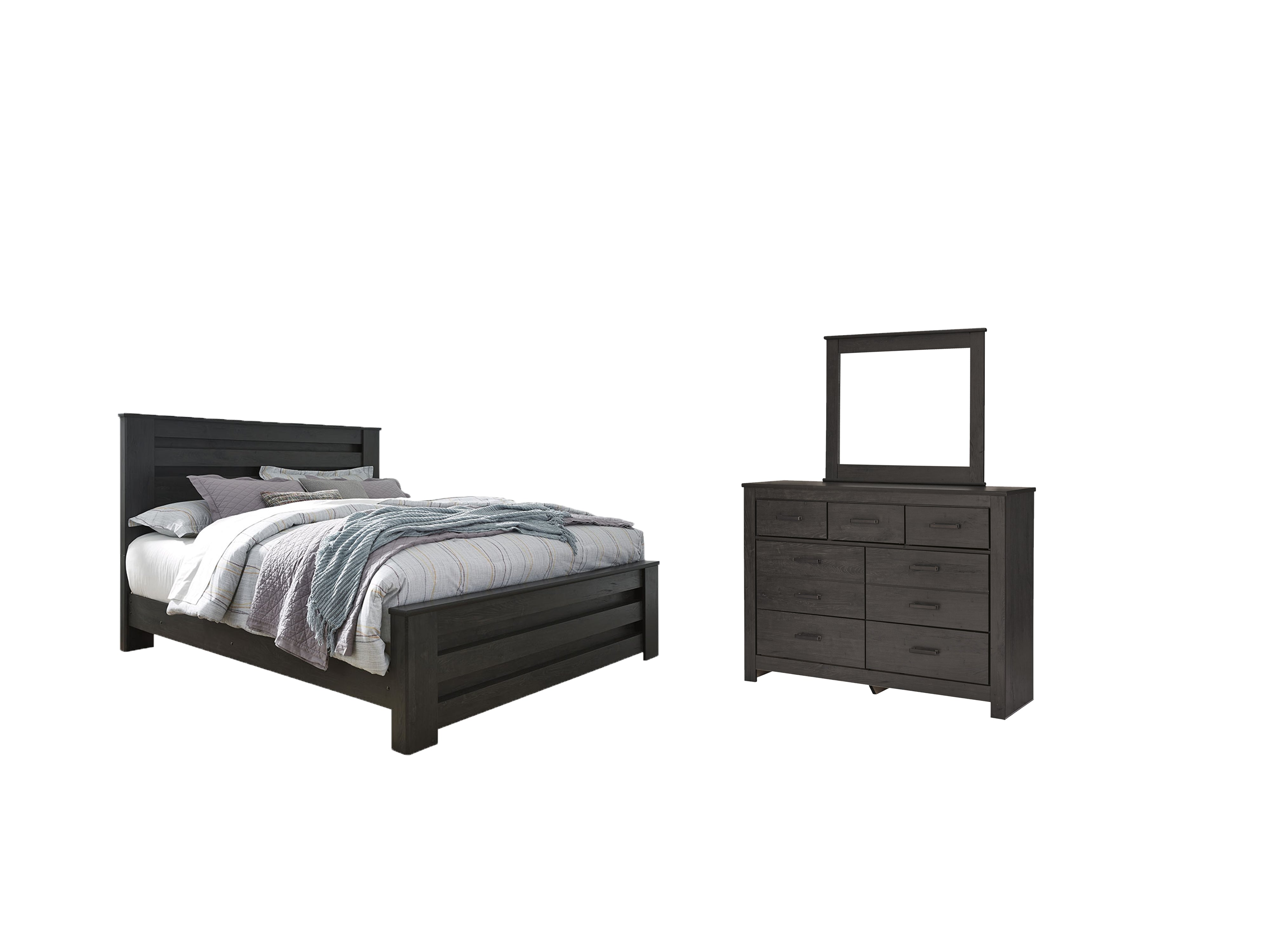 Furniture City Laplace - Ashley Furniture - Brinxton King Panel Bed, Dresser and Mirror - King Panel Bed, Dresser and Mirror - B249B20