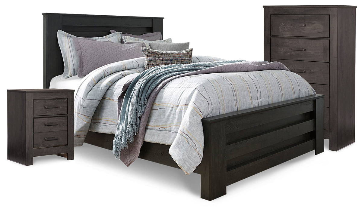 Furniture City Laplace - Ashley Furniture - Brinxton Queen Panel Bed, Chest and Nightstand - Queen Panel Bed, Chest and Nightstand - B249B25
