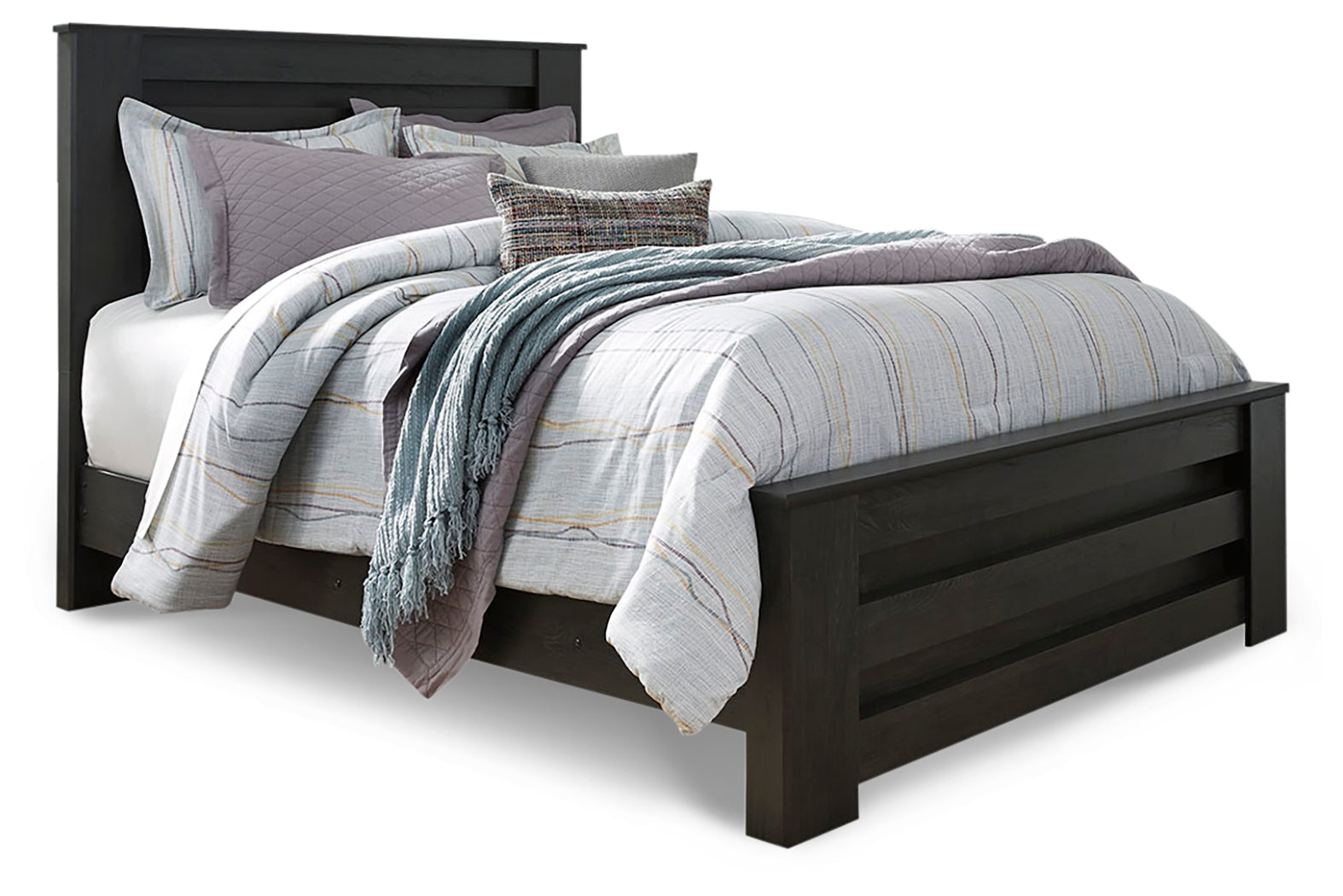 Furniture City Laplace - Ashley Furniture - Brinxton Bedroom - Queen Panel Bed / Charcoal - B249B2