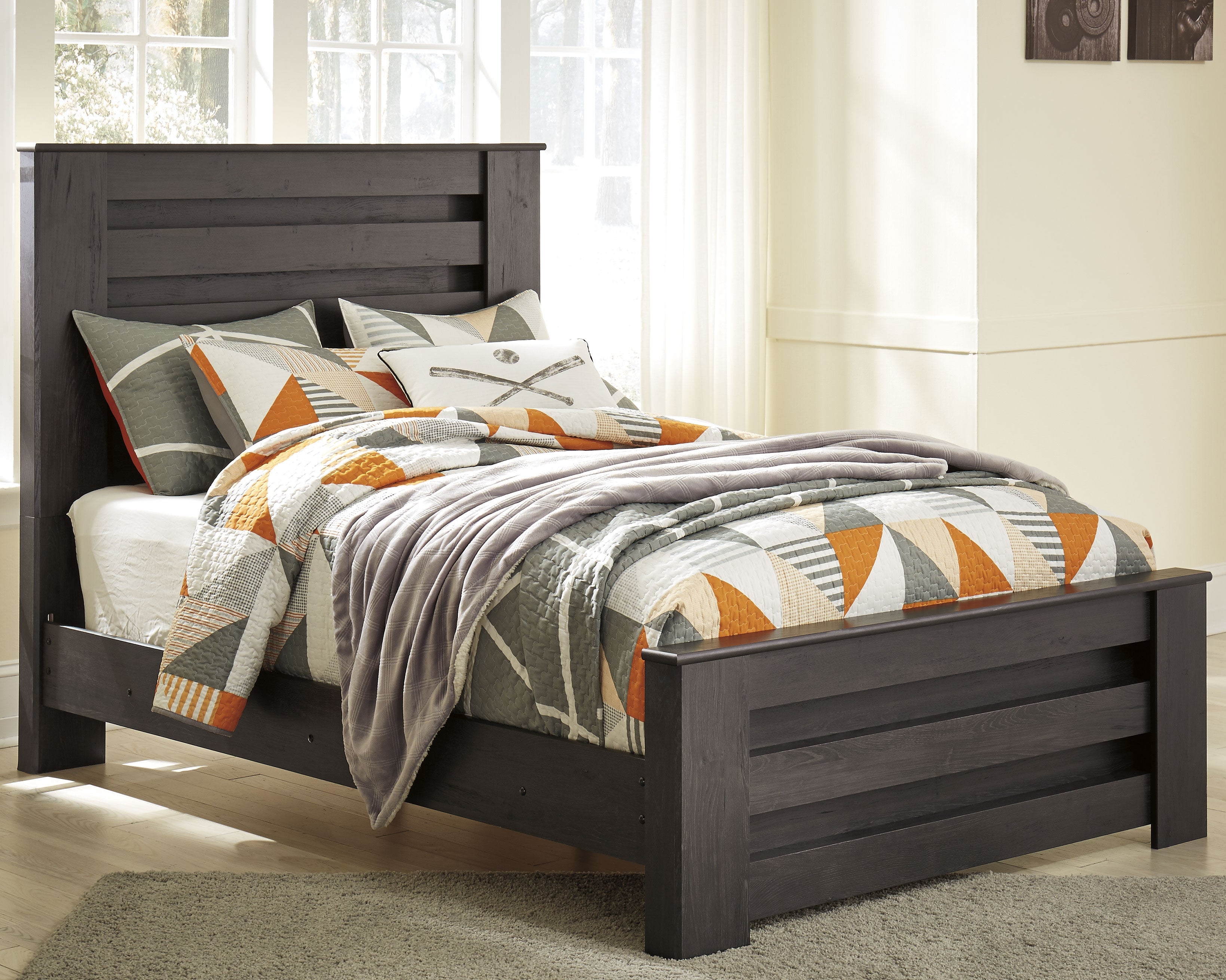 Furniture City Laplace - Ashley Furniture - Brinxton Bedroom - Full Panel Bed / Charcoal - B249B5