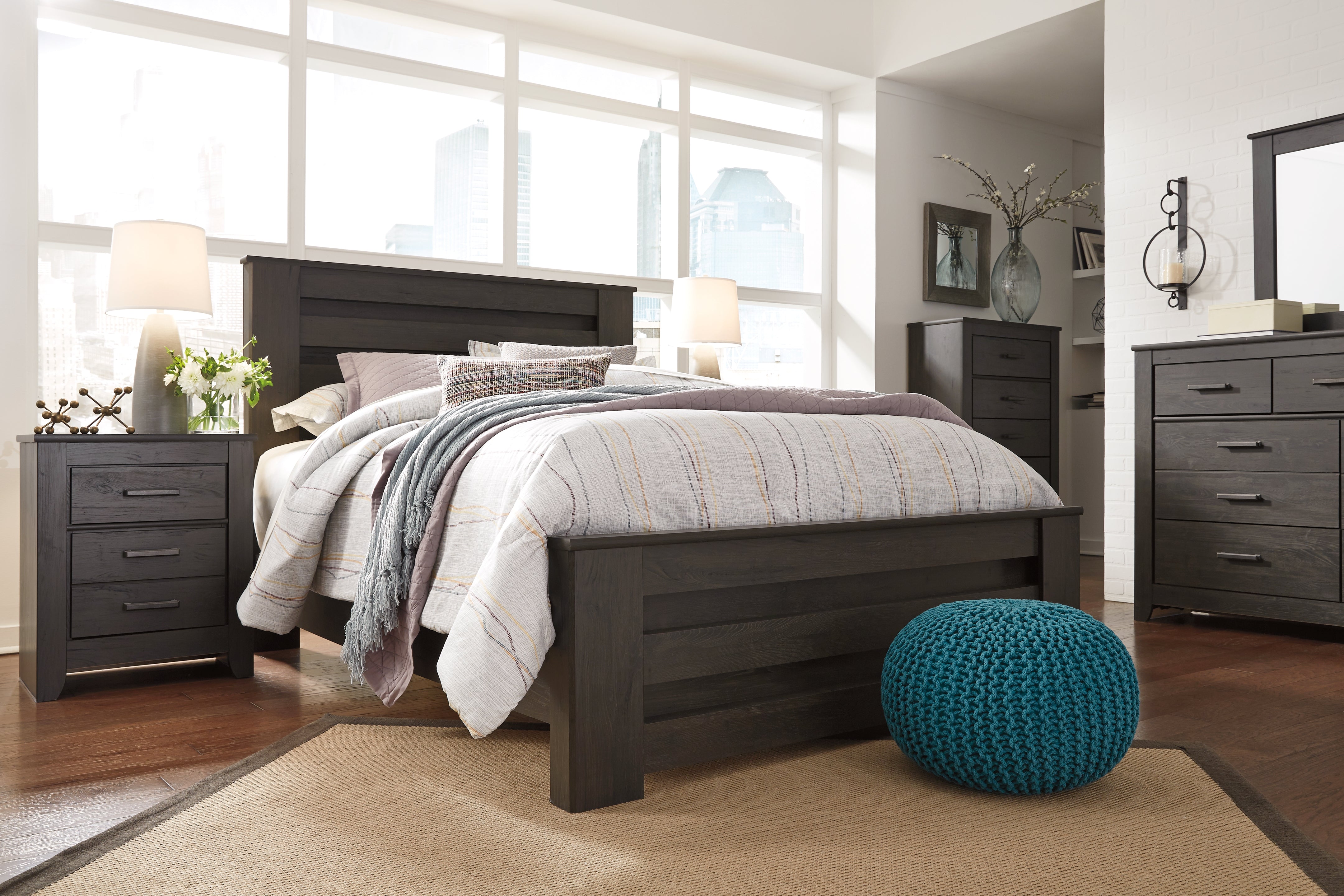 Furniture City Laplace - Ashley Furniture - Brinxton Bedroom - Full Panel Bed / Charcoal - B249B5