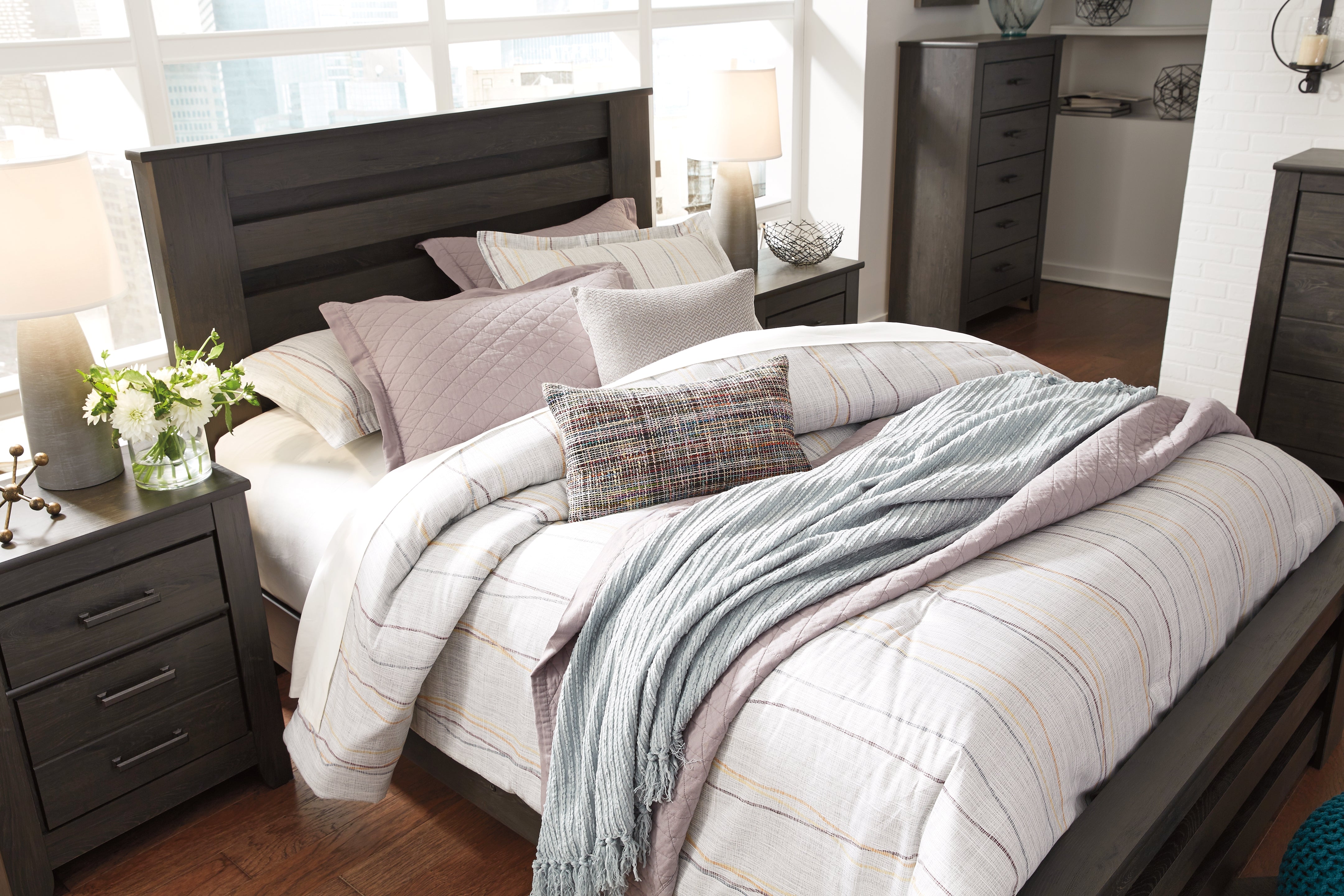 Furniture City Laplace - Ashley Furniture - Brinxton Bedroom - Full Panel Bed / Charcoal - B249B5