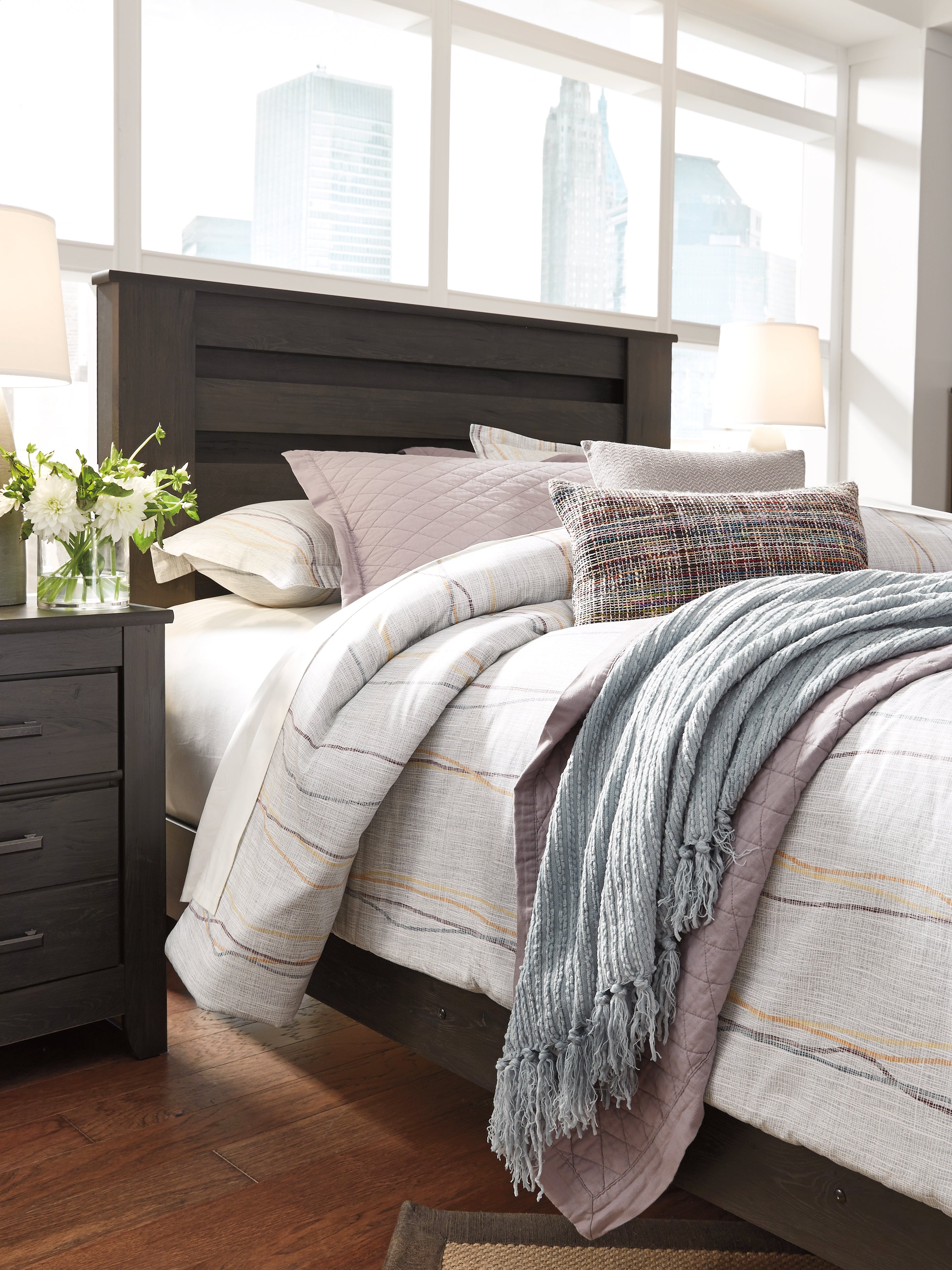Furniture City Laplace - Ashley Furniture - Brinxton Bedroom - Full Panel Bed / Charcoal - B249B5