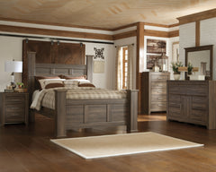Furniture City Laplace - Ashley Furniture - Juararo Bedroom - Queen Poster Bed / Dark Brown - B251B3
