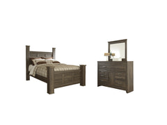 Juararo Queen Poster Bed, Dresser and Mirror