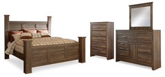Furniture City Laplace - Ashley Furniture - Juararo King Poster Bed, Dresser, Mirror and Chest - King Poster Bed, Dresser, Mirror and Chest - B251B37