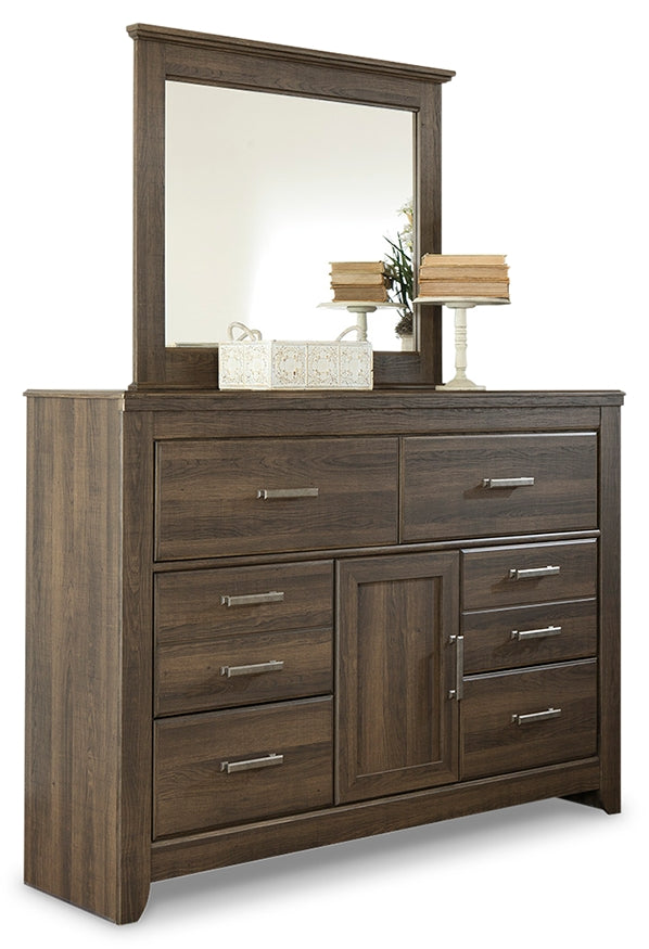 Furniture City Laplace - Ashley Furniture - Juararo Bedroom - Dresser and Mirror / Dark Brown - B251B1