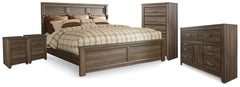 Furniture City Laplace - Ashley Furniture - Juararo King Panel Bed, Dresser, Chest and 2 Nightstands - King Panel Bed, Dresser, Chest and 2 Nightstands - B251B39