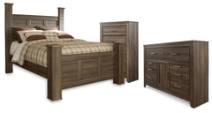 Furniture City Laplace - Ashley Furniture - Juararo Queen Poster Bed, Dresser and Chest - Queen Poster Bed, Dresser and Chest - B251B44