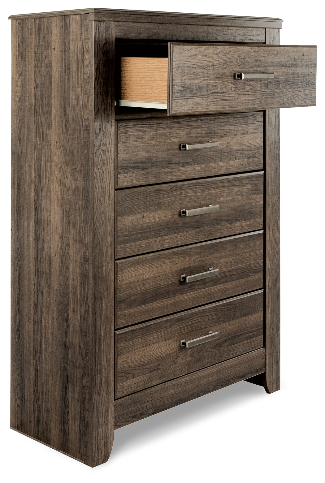 Furniture City Laplace - Ashley Furniture - Juararo Bedroom - Five Drawer Chest / Dark Brown - B251-46
