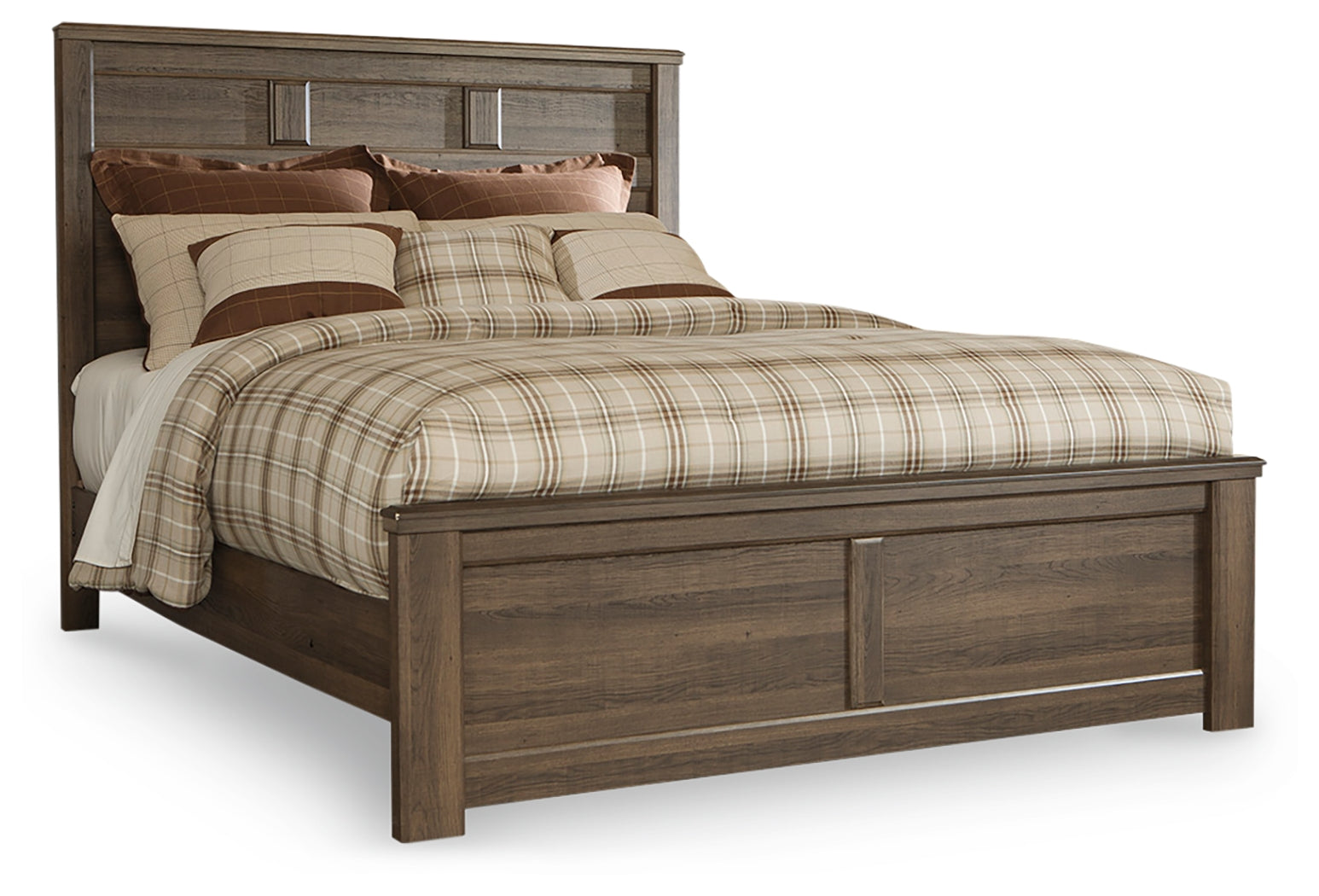 Furniture City Laplace - Ashley Furniture - Juararo Bedroom - Queen Panel Bed / Dark Brown - B251B6