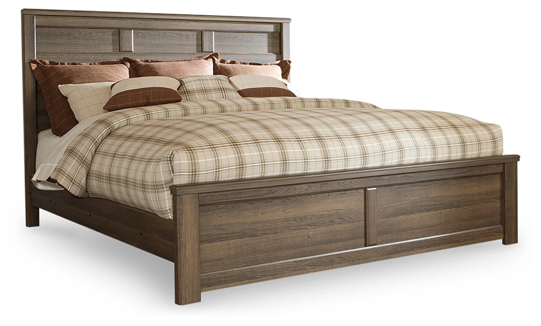 Furniture City Laplace - Ashley Furniture - Juararo Bedroom - California King Panel Bed / Dark Brown - B251B14