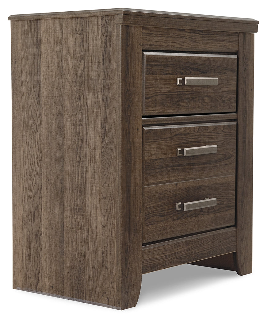Furniture City Laplace - Ashley Furniture - Juararo Bedroom - Two Drawer Night Stand / Dark Brown - B251-92