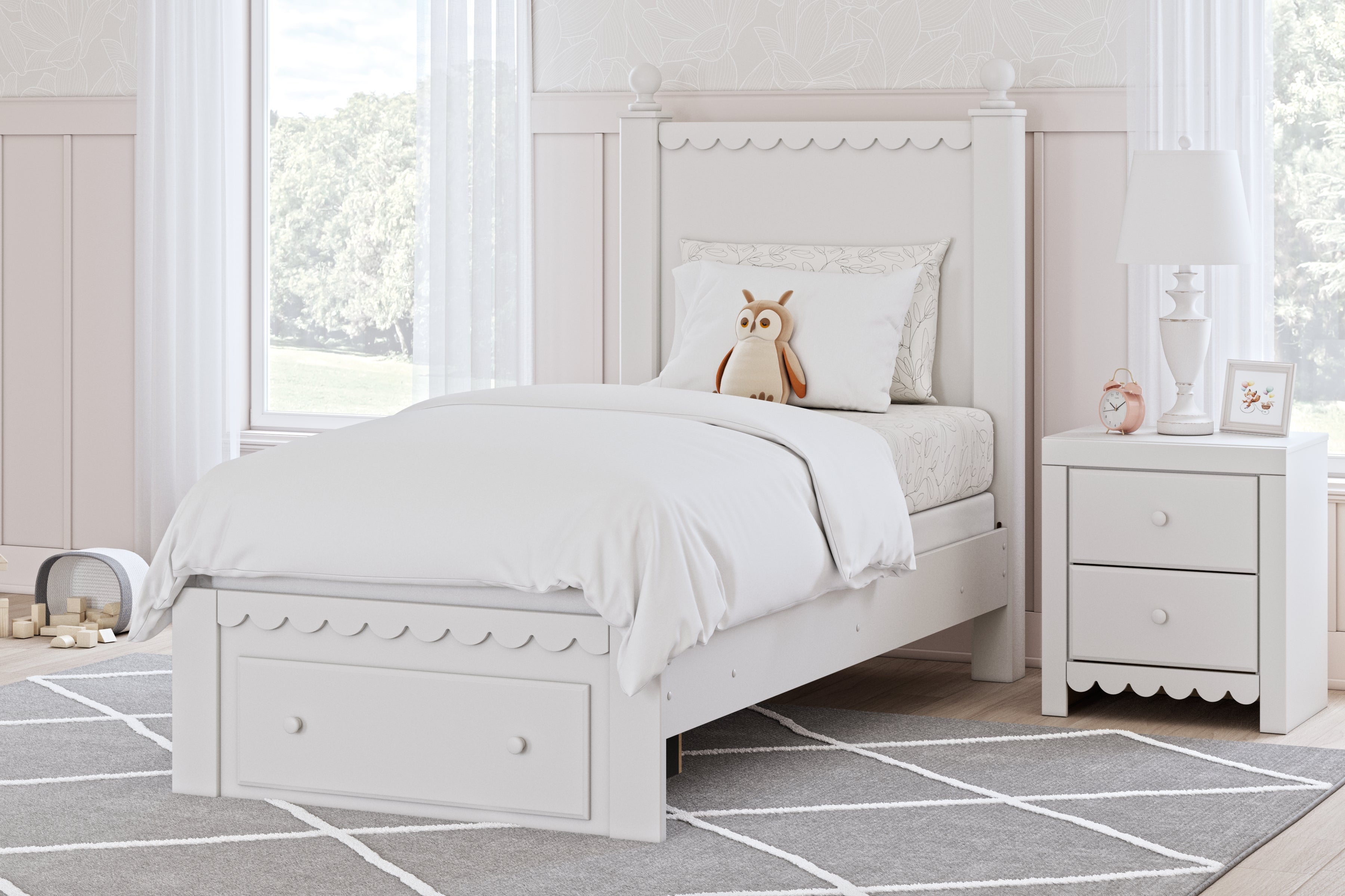 Furniture City Laplace - Ashley Furniture - Mollviney Bedroom - Twin Panel Storage Bed - B2540B6