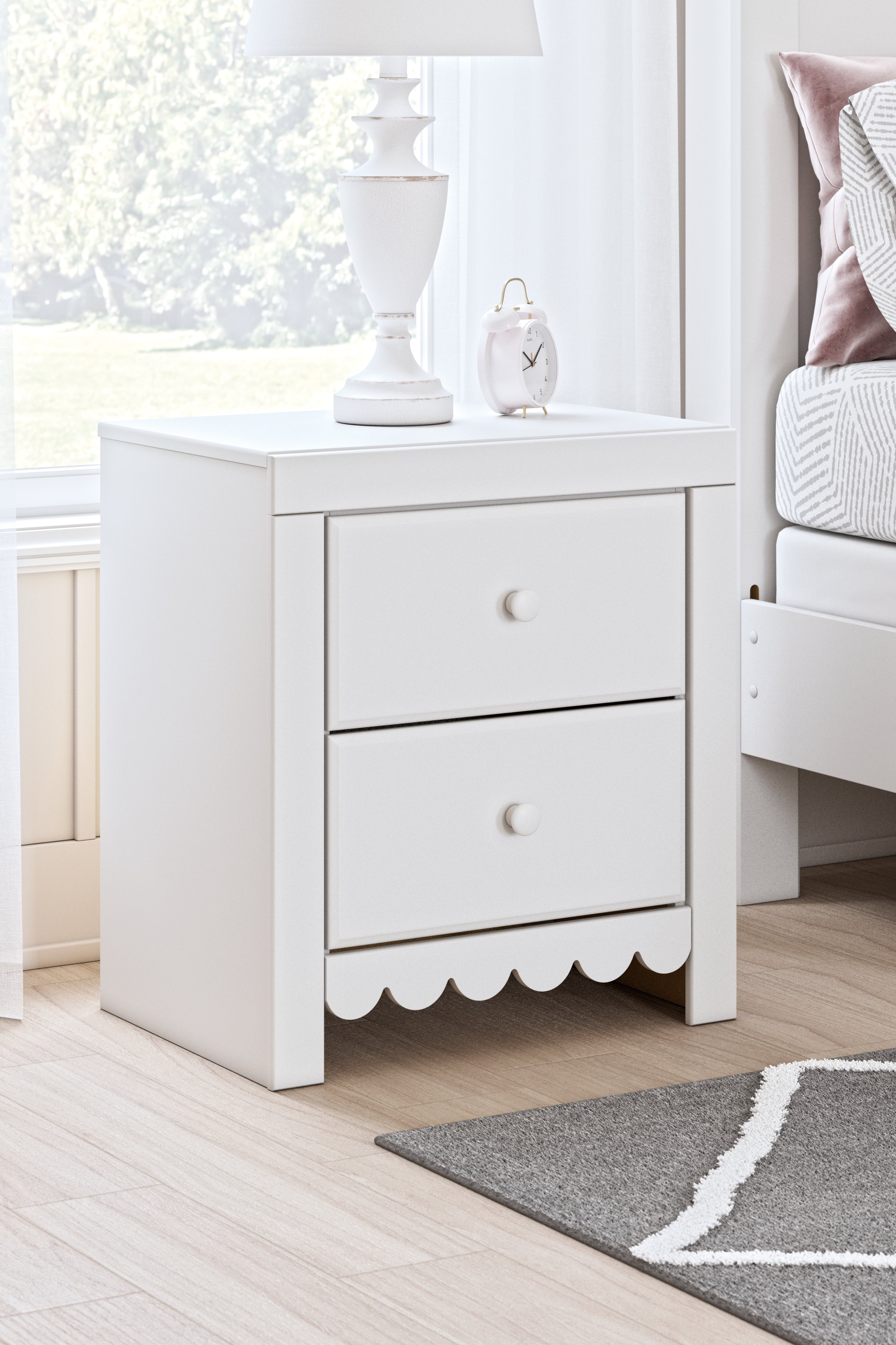 Furniture City Laplace - Ashley Furniture - Mollviney Bedroom - Two Drawer Night Stand - B2540-92
