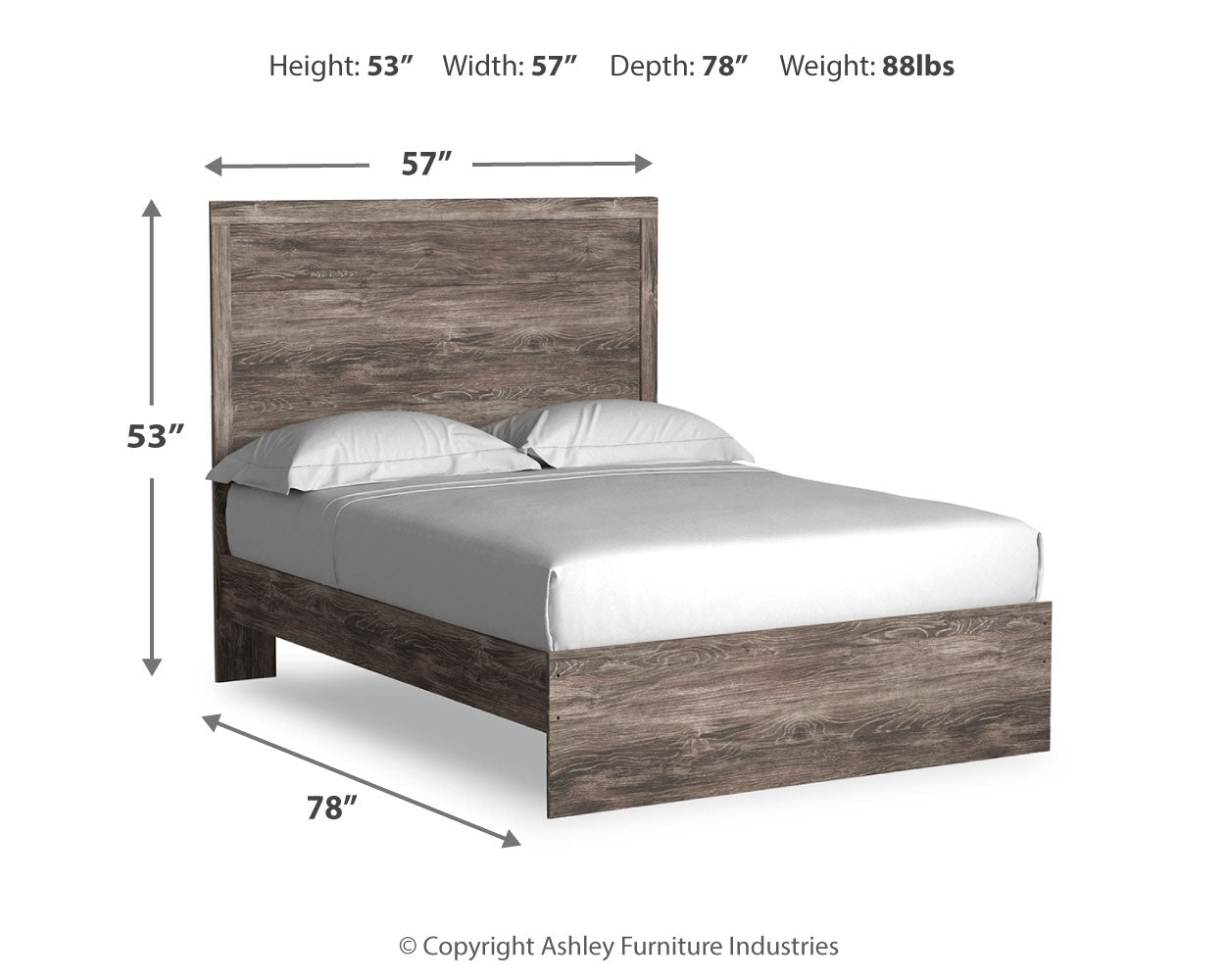Furniture City Laplace - Ashley Furniture - Ralinksi Bedroom - Full Panel Bed / Gray - B2587B4