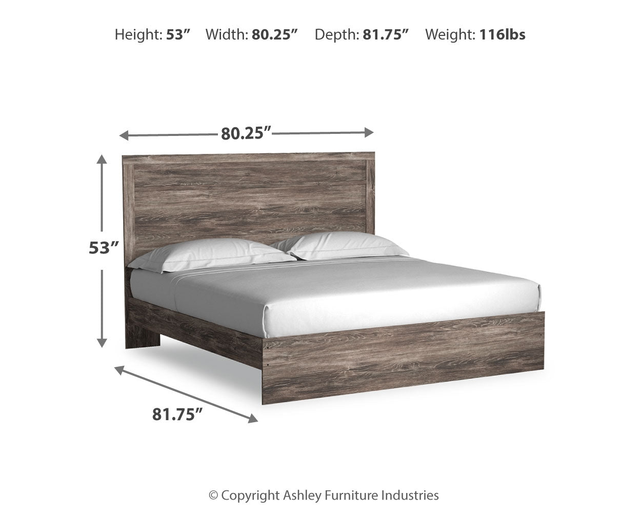 Furniture City Laplace - Ashley Furniture - Ralinksi Bedroom - King Panel Bed / Gray - B2587B3