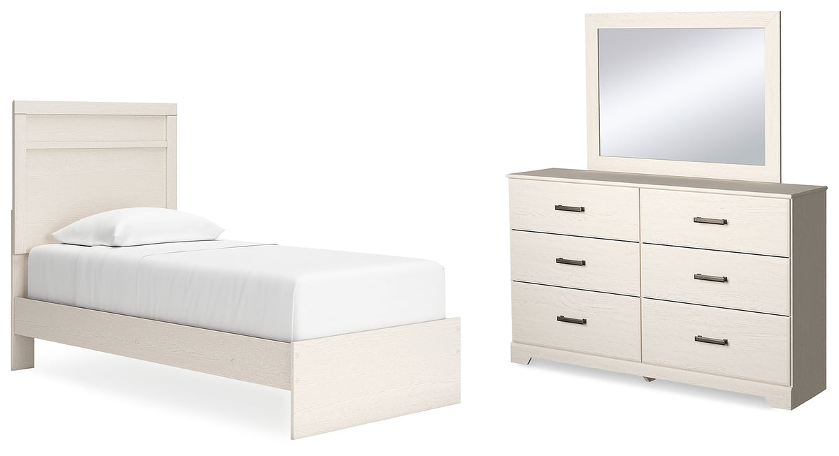Furniture City Laplace - Ashley Furniture - Stelsie Twin Panel Bed, Dresser and Mirror - Twin Panel Bed, Dresser and Mirror - B2588B13