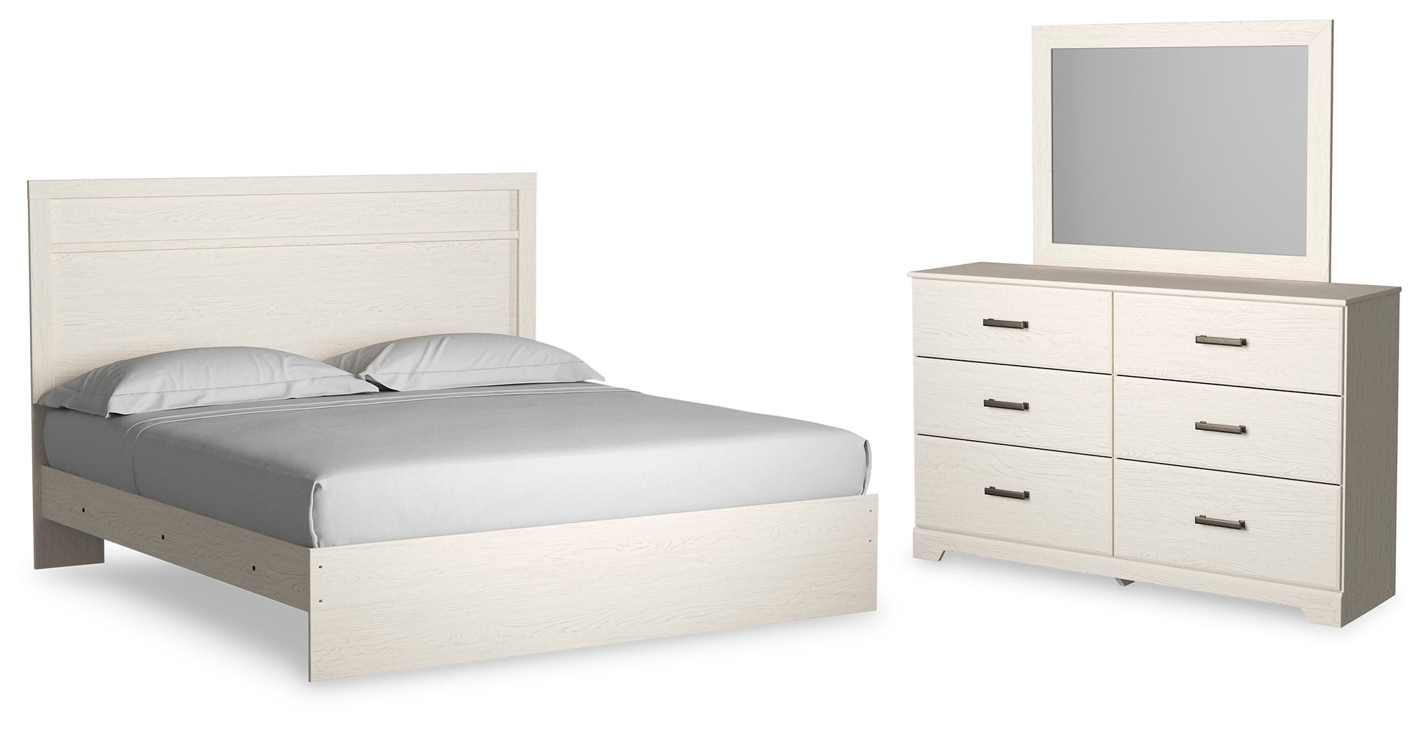Furniture City Laplace - Ashley Furniture - Stelsie King Panel Bed, Dresser and Mirror - King Panel Bed, Dresser and Mirror - B2588B14