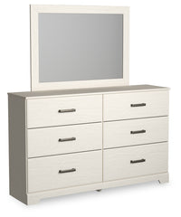 Stelsie King Panel Bed with Dresser, Mirror and Nightstand