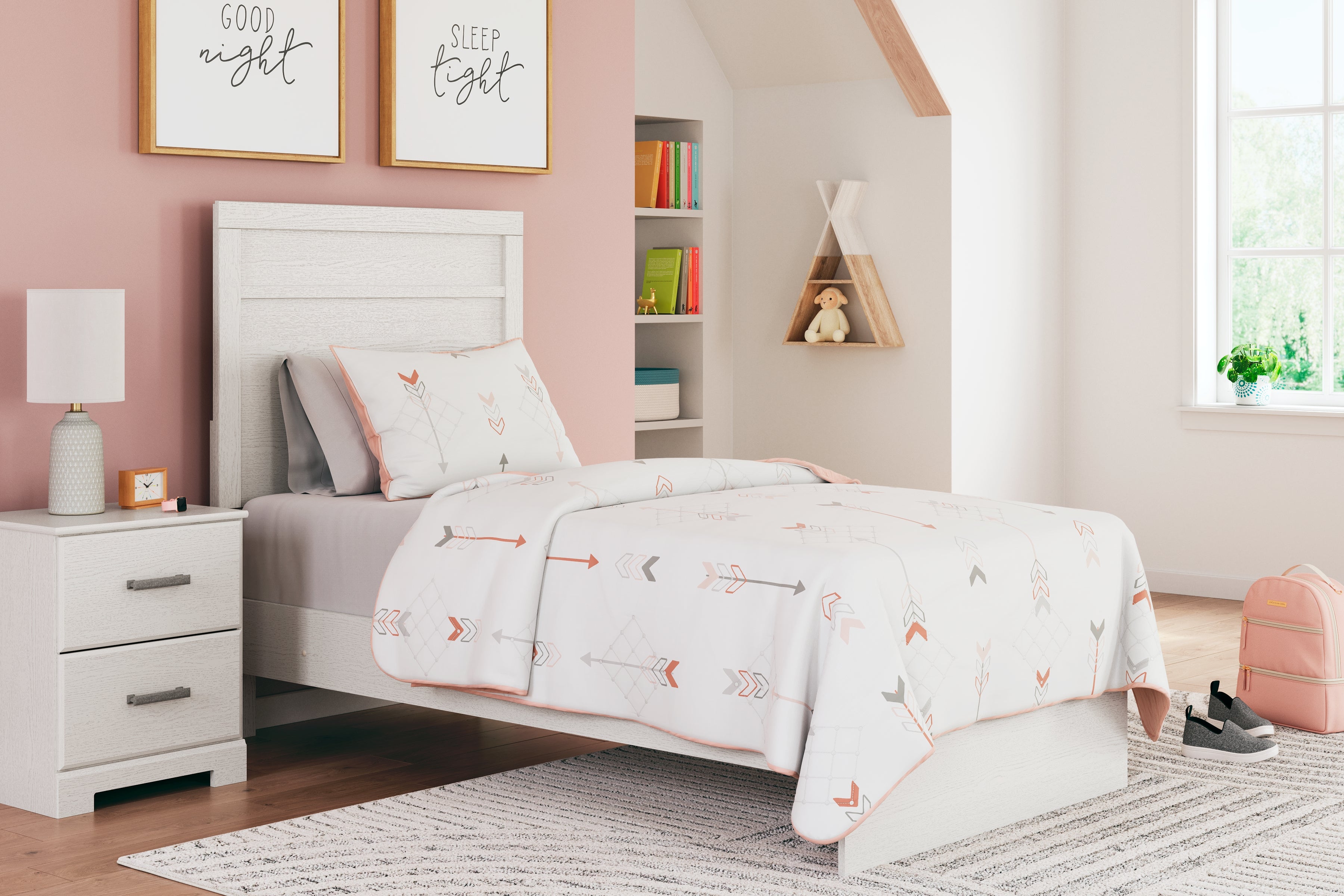 Furniture City Laplace - Ashley Furniture - Stelsie Bedroom - Twin Panel Bed - B2588B12