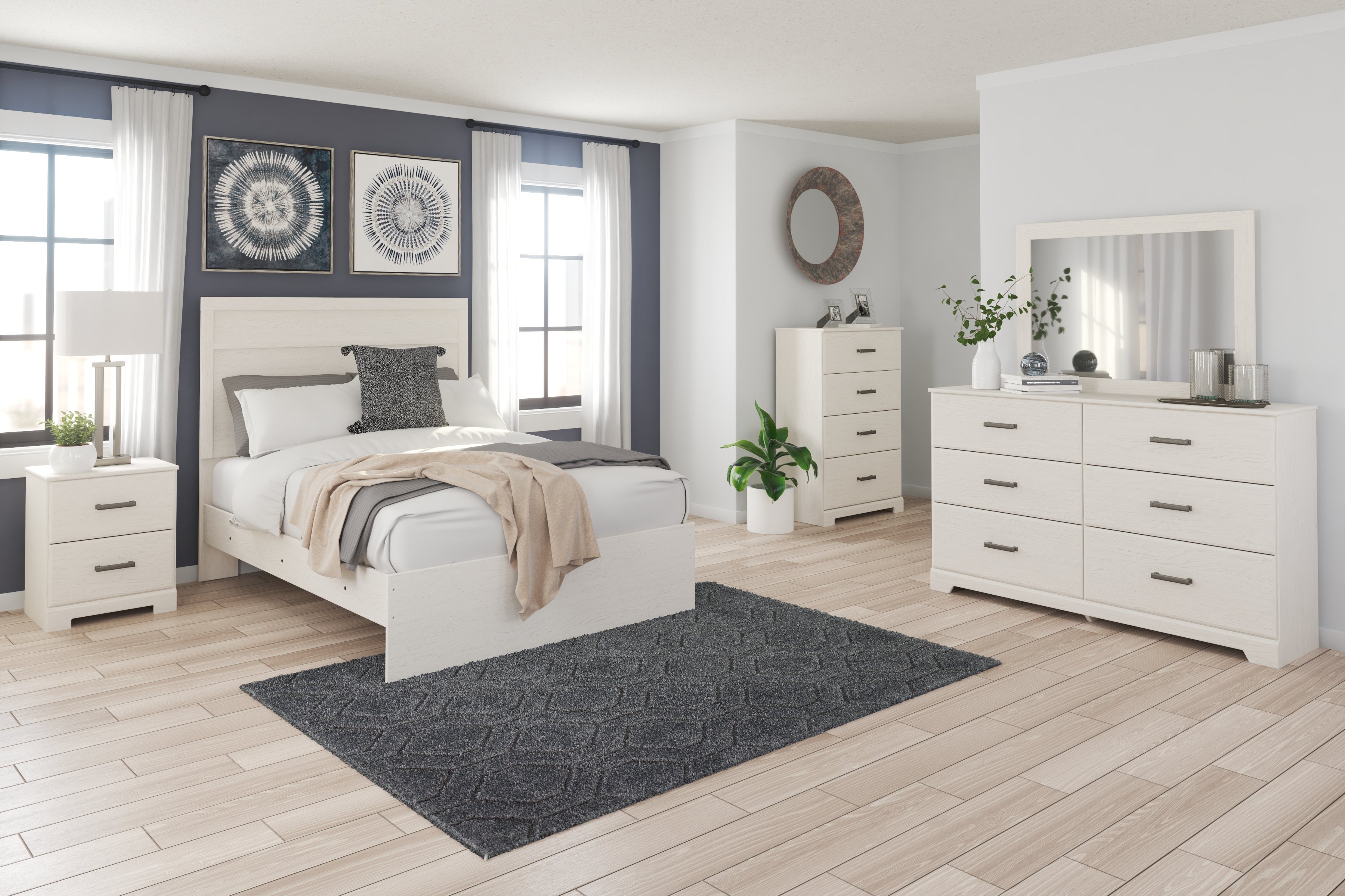Furniture City Laplace - Ashley Furniture - Stelsie Bedroom - Full Panel Bed / White - B2588B4