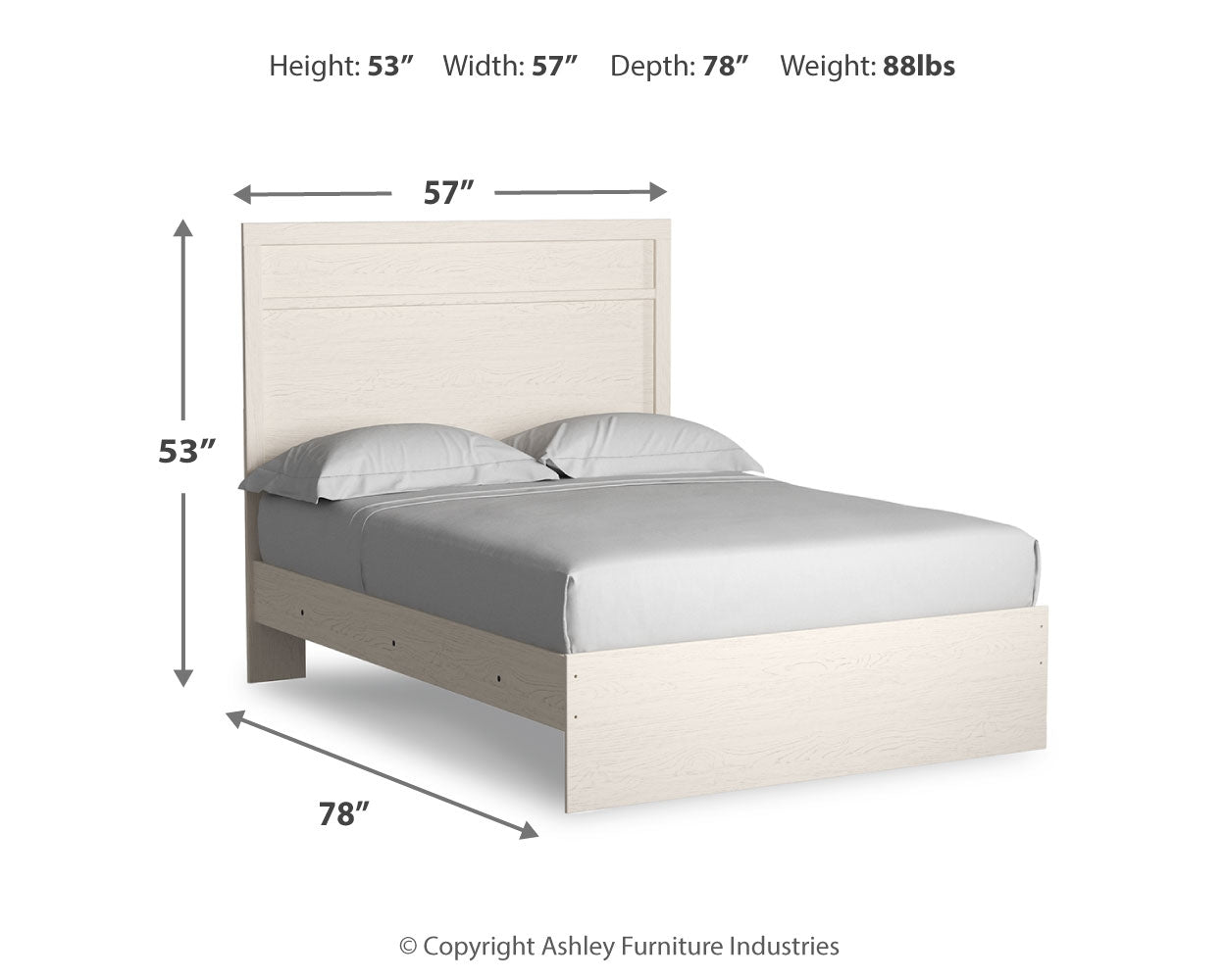 Furniture City Laplace - Ashley Furniture - Stelsie Bedroom - Full Panel Bed / White - B2588B4