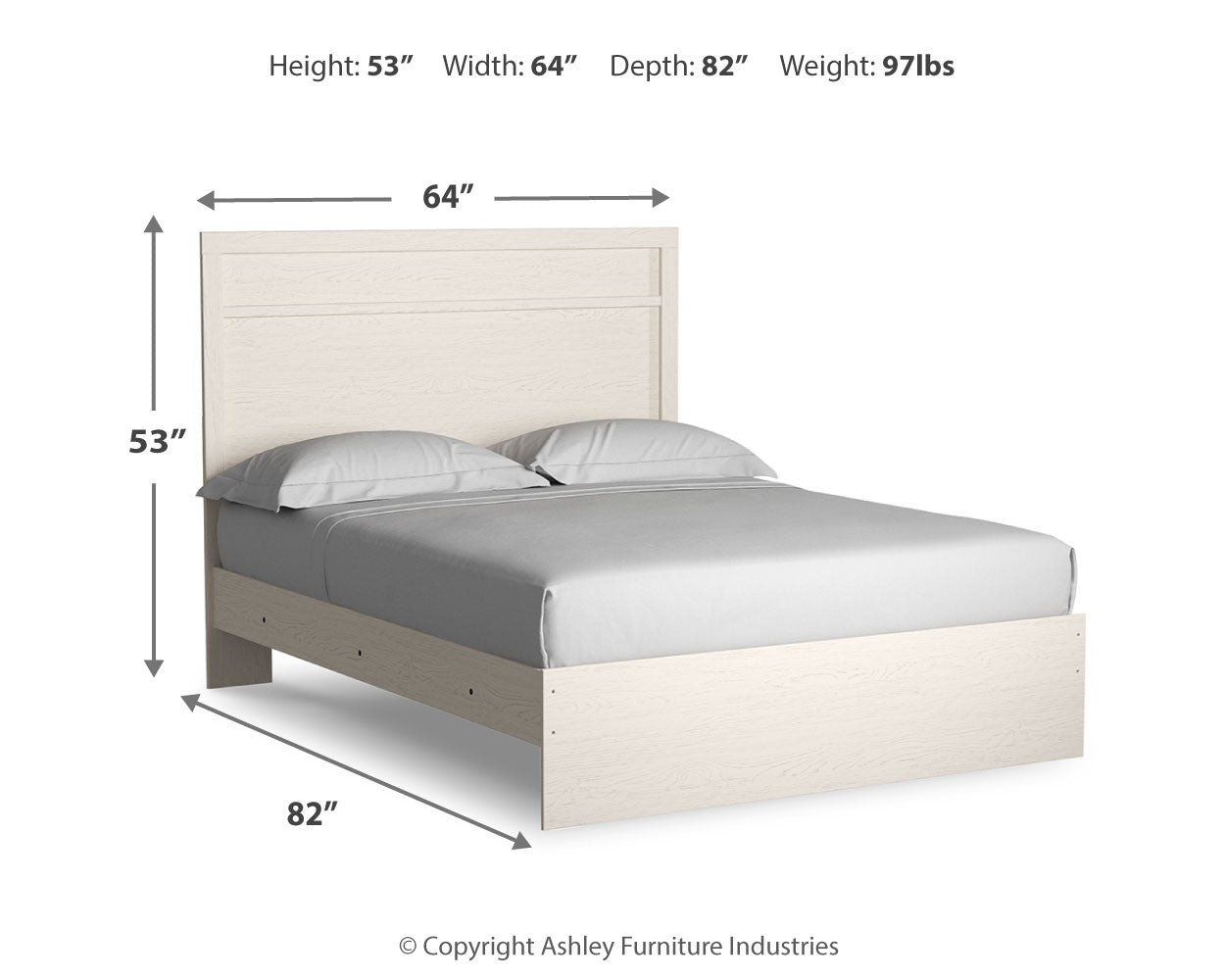 Furniture City Laplace - Ashley Furniture - Stelsie Bedroom - Queen Panel Bed / White - B2588B2