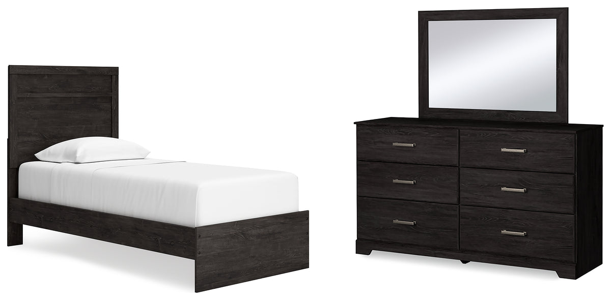 Furniture City Laplace - Ashley Furniture - Belachime Twin Panel Bed, Dresser and Mirror - Twin Panel Bed, Dresser and Mirror - B2589B12