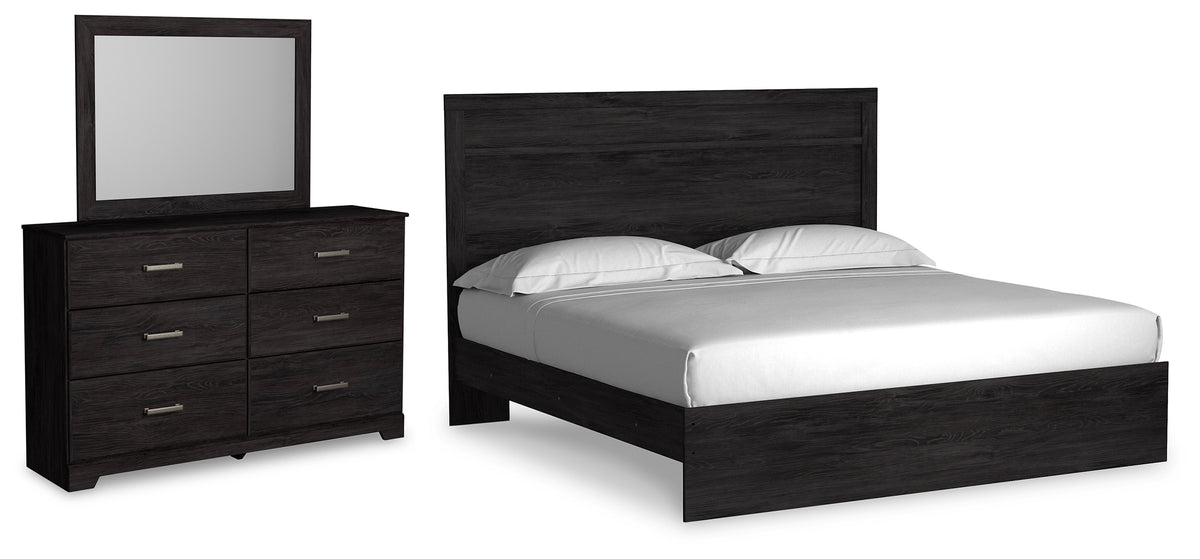 Furniture City Laplace - Ashley Furniture - Belachime King Panel Bed, Dresser and Mirror - King Panel Bed, Dresser and Mirror - B2589B13